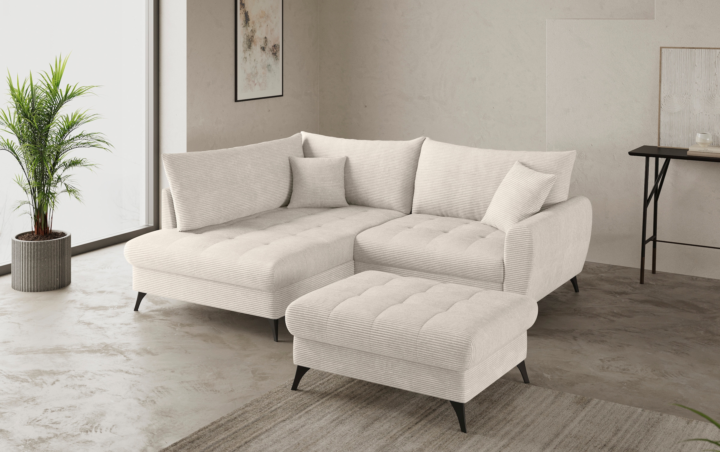 Mr. Couch Hockerbank »Blackburn II« Passend zu der Garnitur, wahlweise mit Kaltschaum