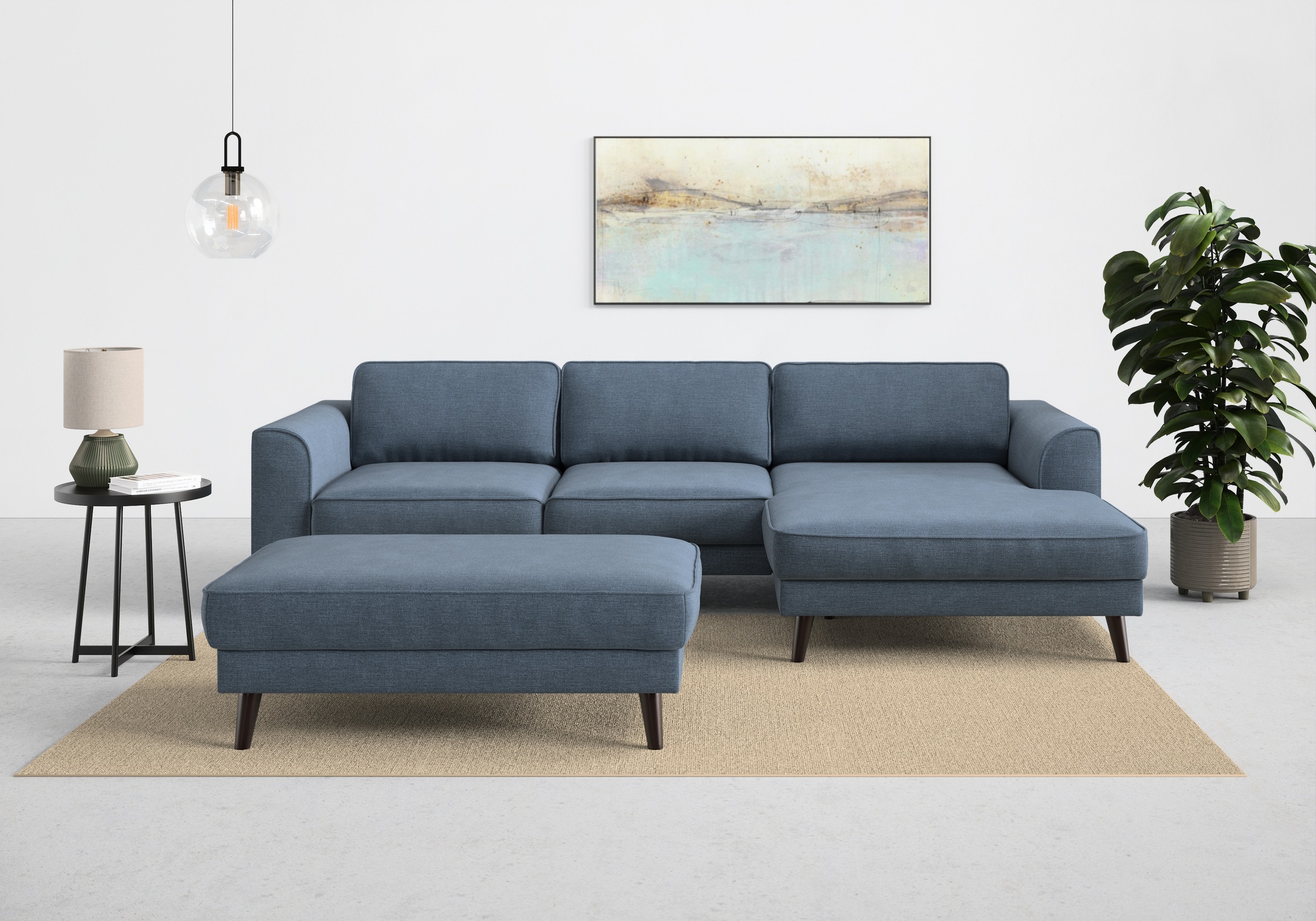 TRENDMANUFAKTUR Ecksofa »Lumber Jack, elegantes Designsofa, zeitlos modern, hoher Sitzkomfort«, wahlweise mit Bettfunktion u. Bettkasten, L-Form