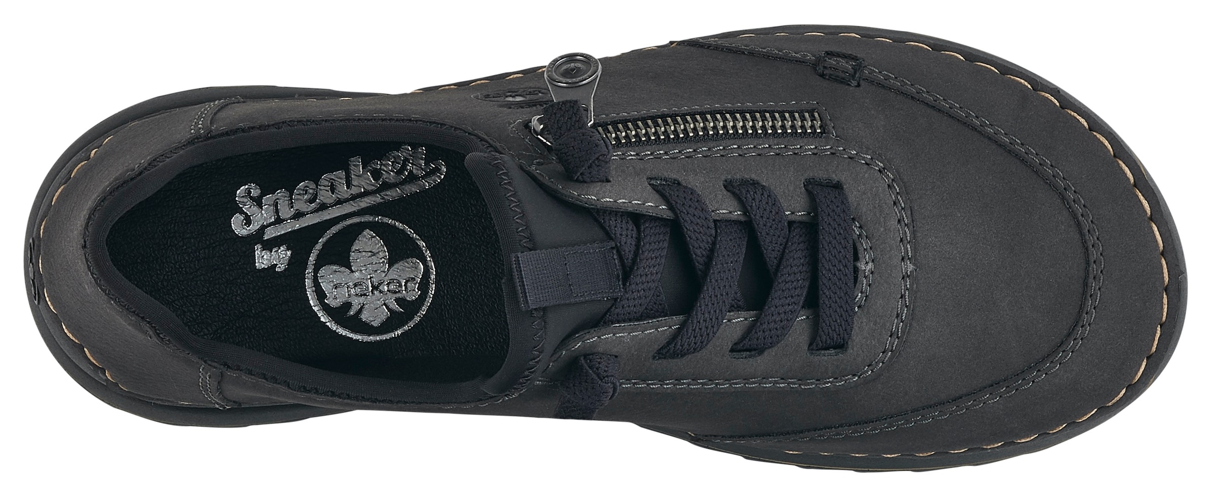 Rieker Sneaker, Schnürschuh, Halbschuh, Slipper mit Kontrastnaht