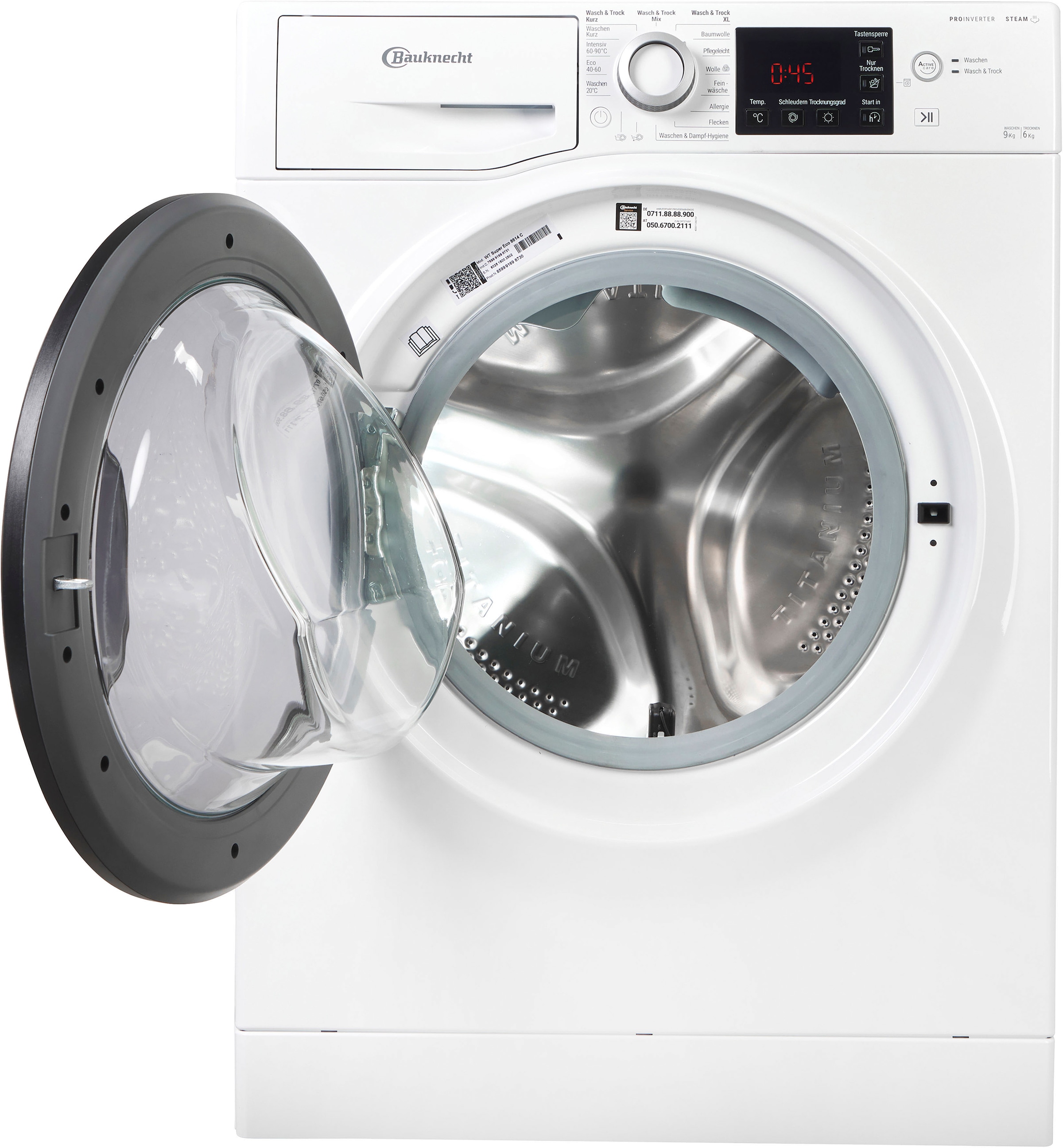 BAUKNECHT Waschtrockner »WT Super Eco 9614 C« 9 kg /6 kg 75 dB(A)