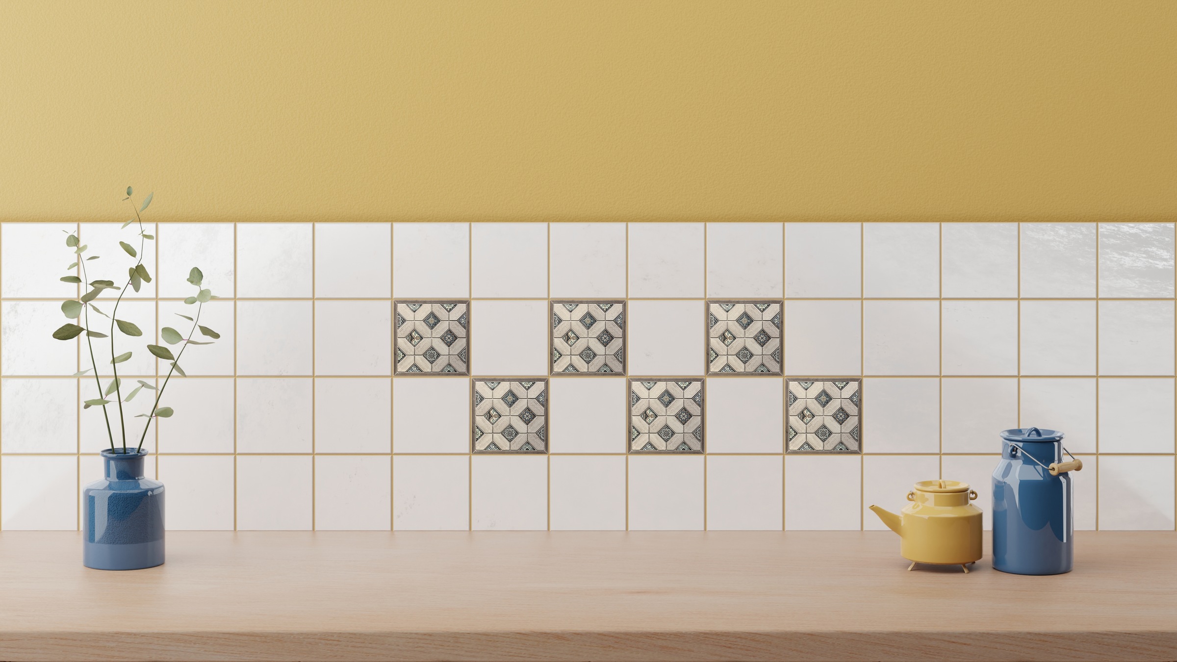 queence Fliesenaufkleber »Vierecke« Stickerfliesen, selbstklebend, Sticker, 12er Set