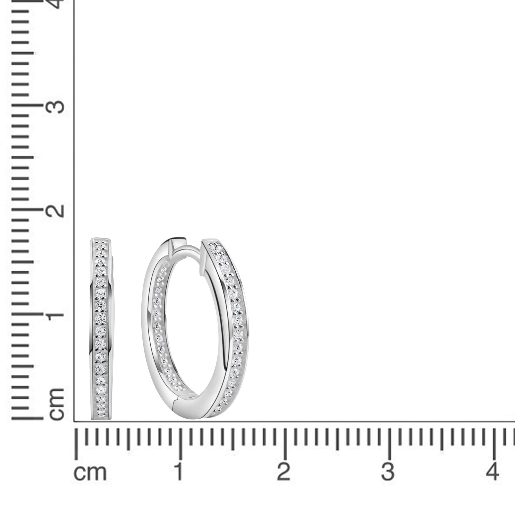 Firetti Paar Creolen »Schmuck Geschenk Silber 925 Ohrschmuck Ohrringe«, mit Zirkonia (synth.)