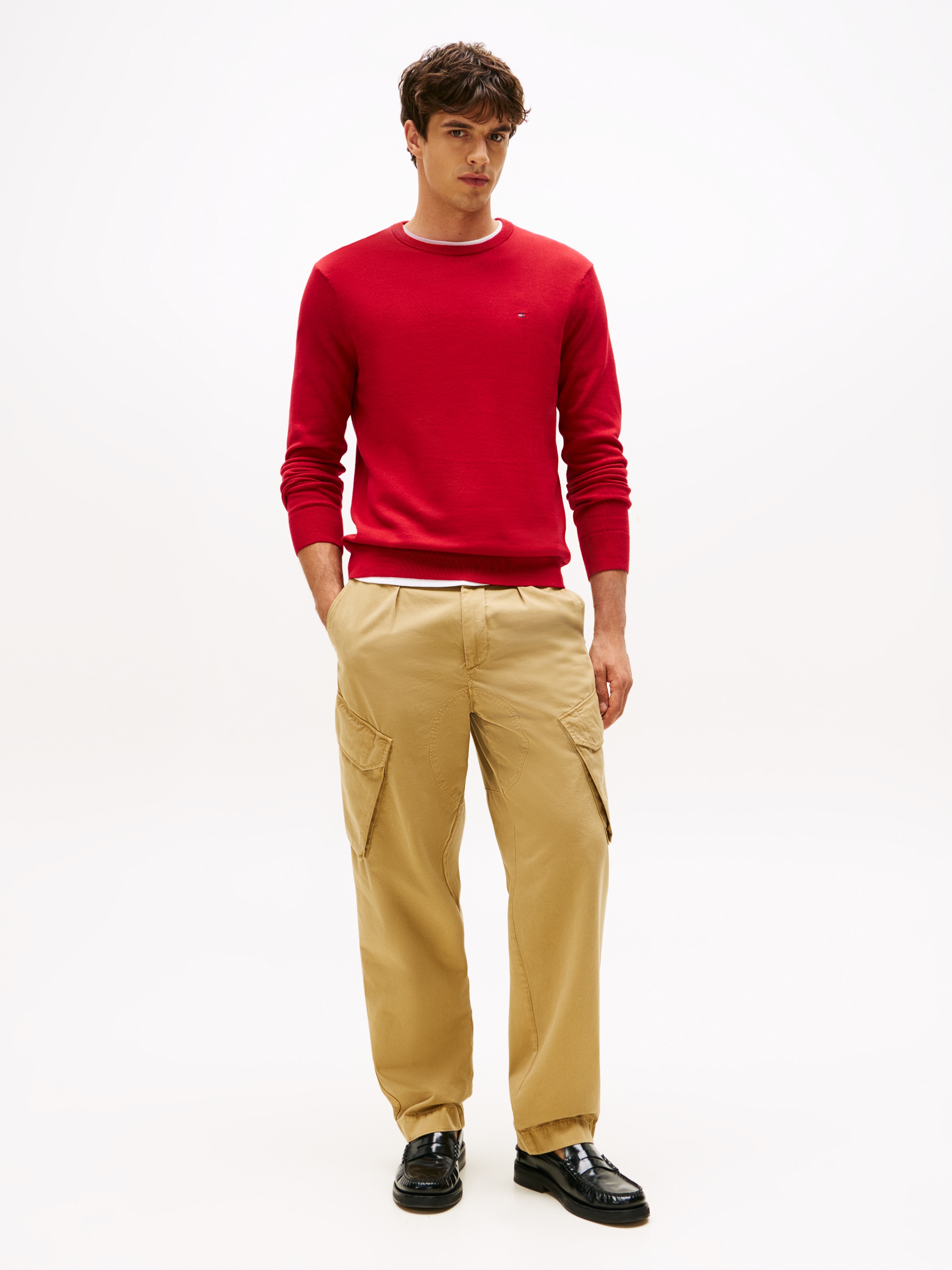 Tommy Hilfiger Rundhalspullover »ESSENTIAL COTTON« Crewneck Regular Fit Premium Mode