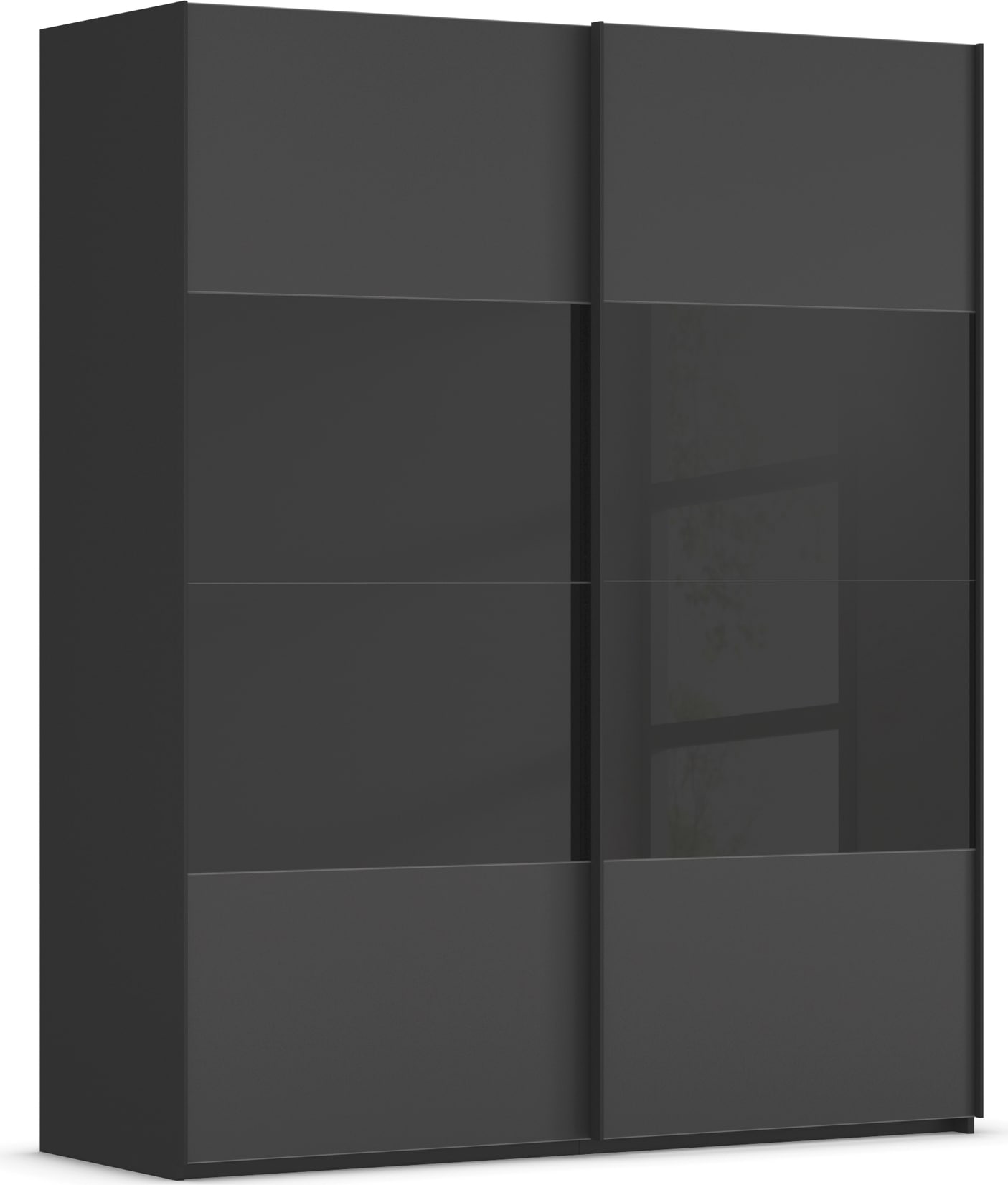 rauch Schwebetürenschrank »Kleiderschrank Schrank Garderobe Schlafzimmerschrank SCALE-FYRA« edle Türen viergeteilt Glas matt/glänzend viele Farben MADE IN GERMANY