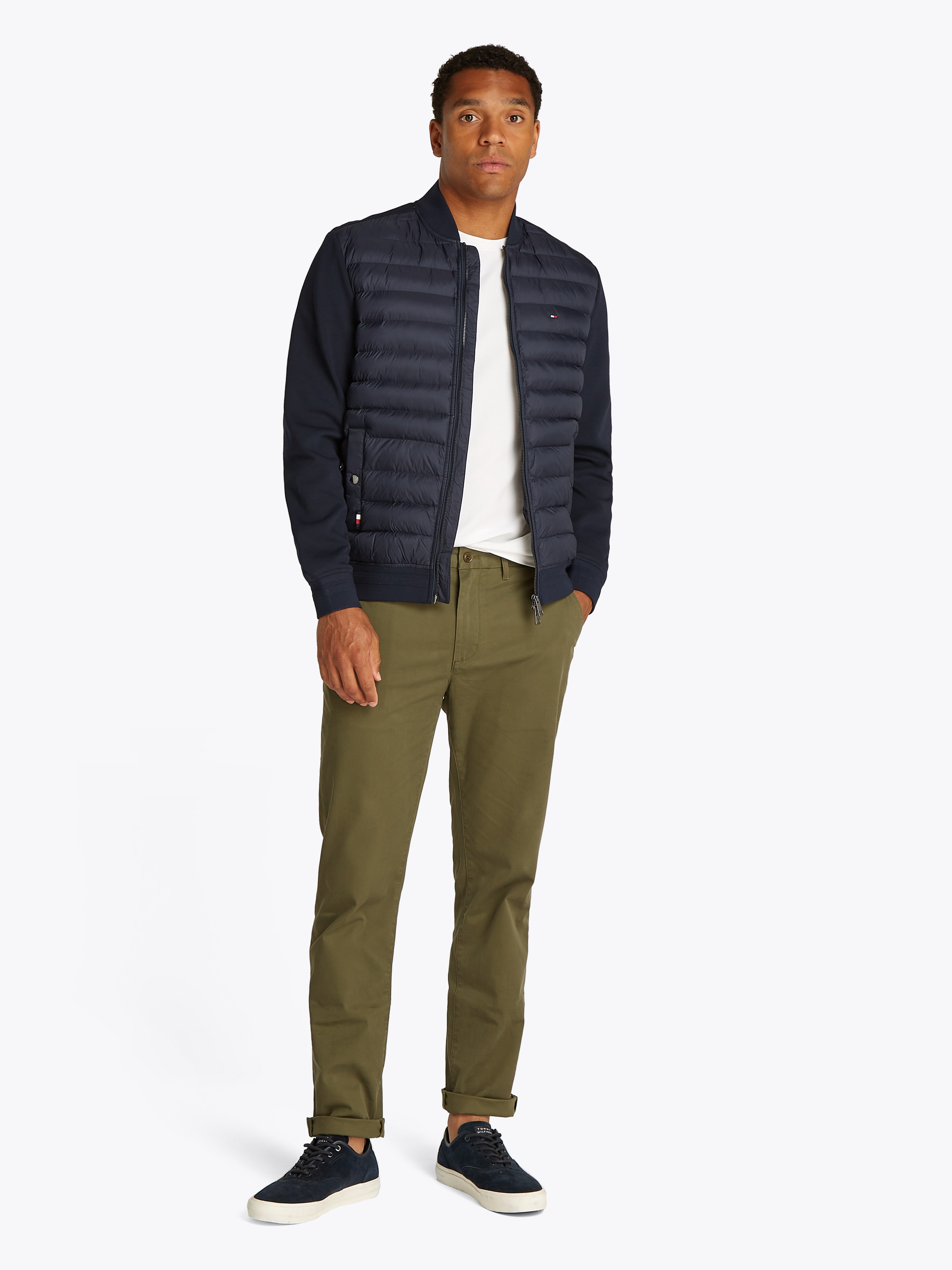 Tommy Hilfiger Sweatjacke »MIX MEDIA BOMBER«, mit gesteppten Einsatz