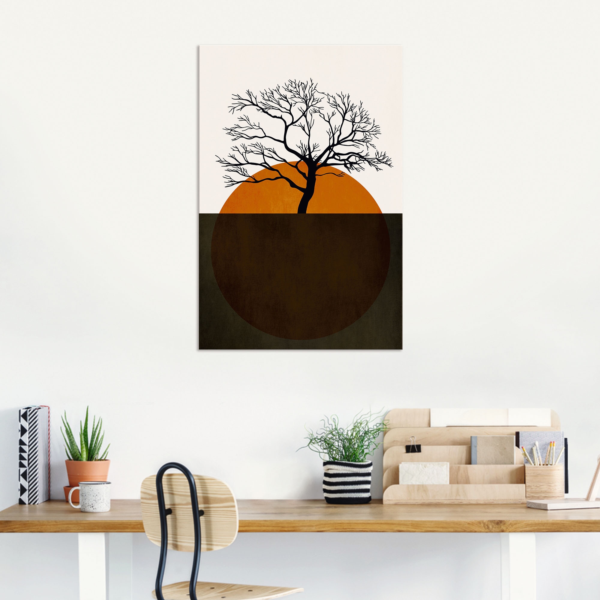 Artland Alu-Dibond-Druck »Sonniger Tag der Stille«, Baumbilder, (1 St.), für Innen- und Außenbereich geeignet, Outdoorbild
