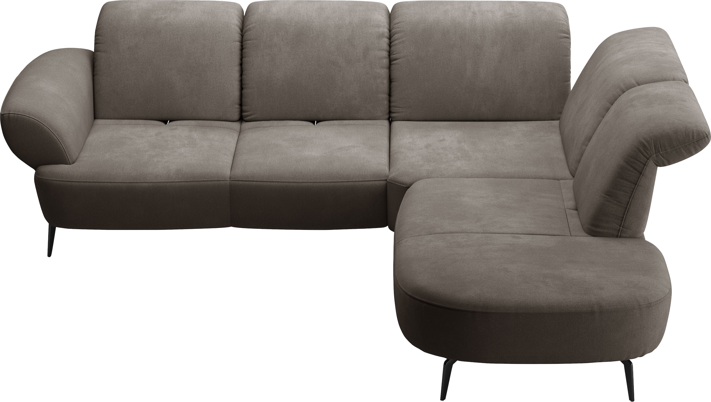 sit&more Ecksofa »Dance, L-Form, inkl. Sitztiefenverstellung«, inkl. Click&Seat, optional mit Kopfteilverstellung