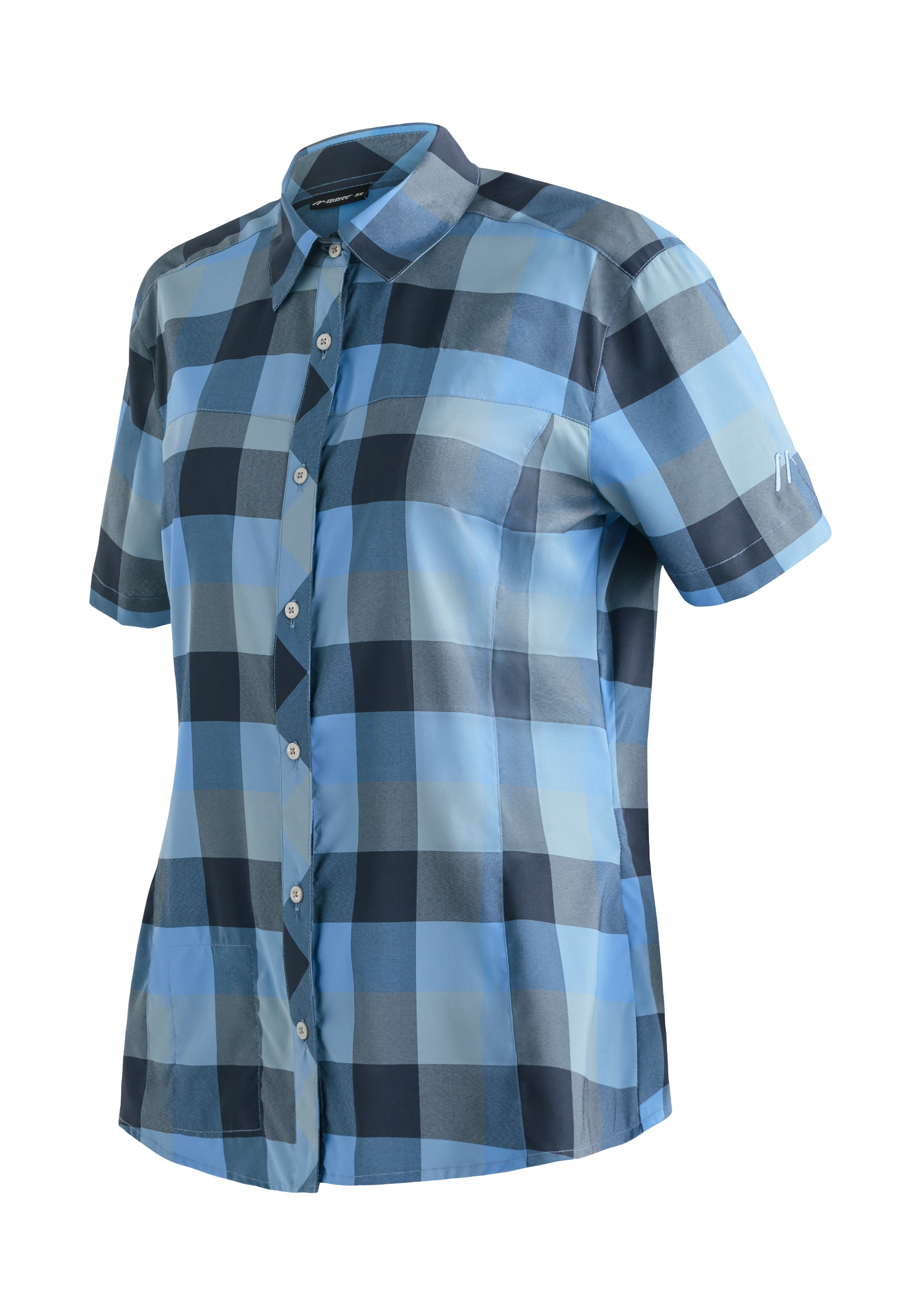 Maier Sports Outdoorbluse »Kendra S/S W«, Damen Kurzarmbluse, pflegeleichte Karobluse