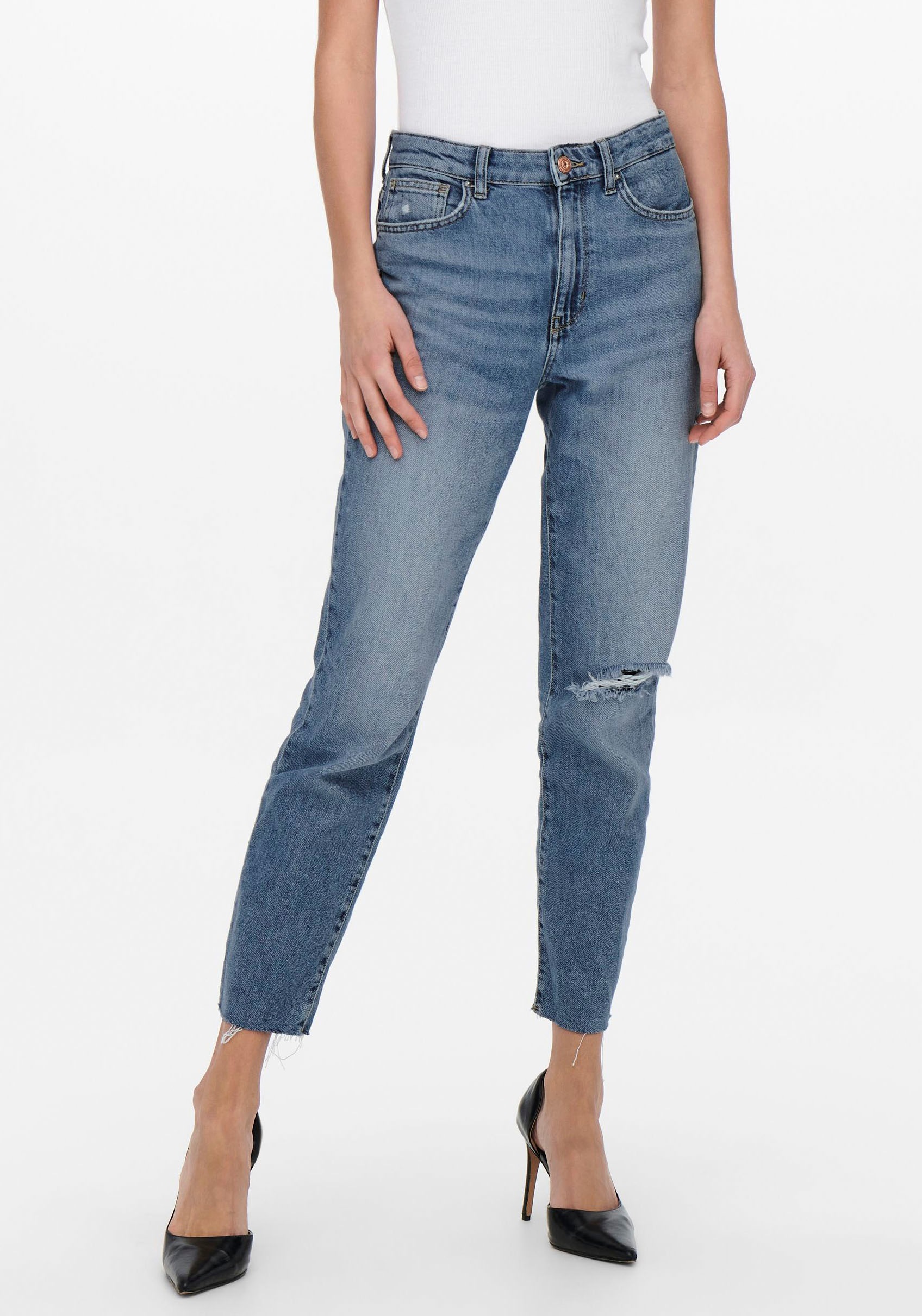Only Straight-Jeans »ONLEMILY HW ST CR AK DT DOT308«
