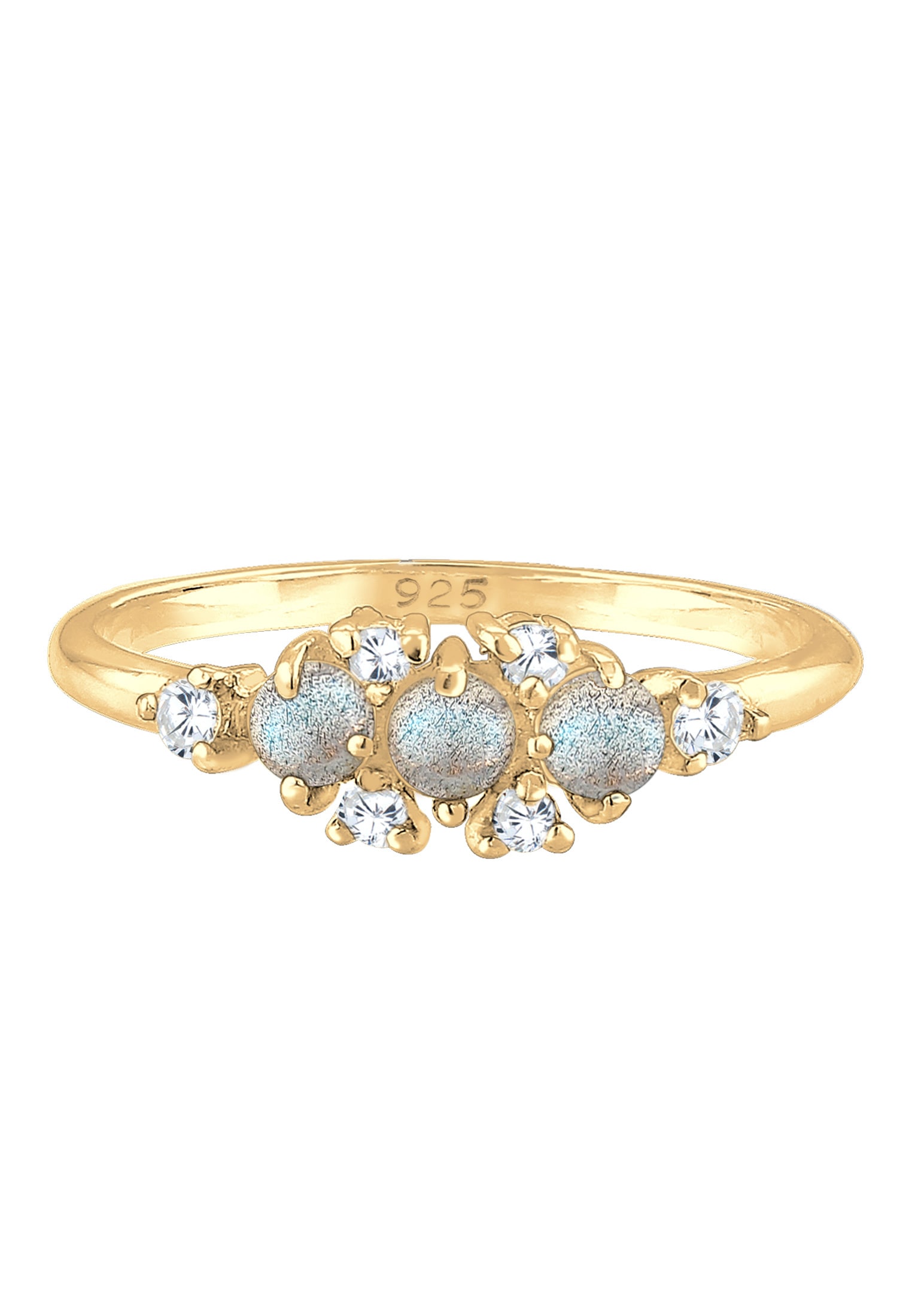 Elli Verlobungsring »Ring Labradorit Grau 925 Sterling Silber«
