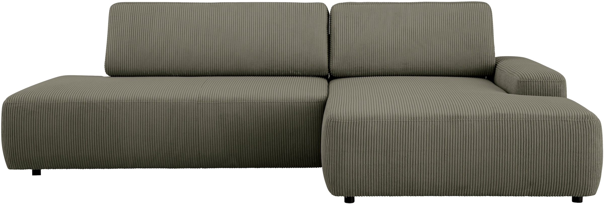 INOSIGN Ecksofa »TORGE, Schlafsofa Cord, Samtvelours u. Strukur fein, Couch in L-Form« Schlaffunktion und Bettkasten, Liegefläche: 210x125 cm, neues Design