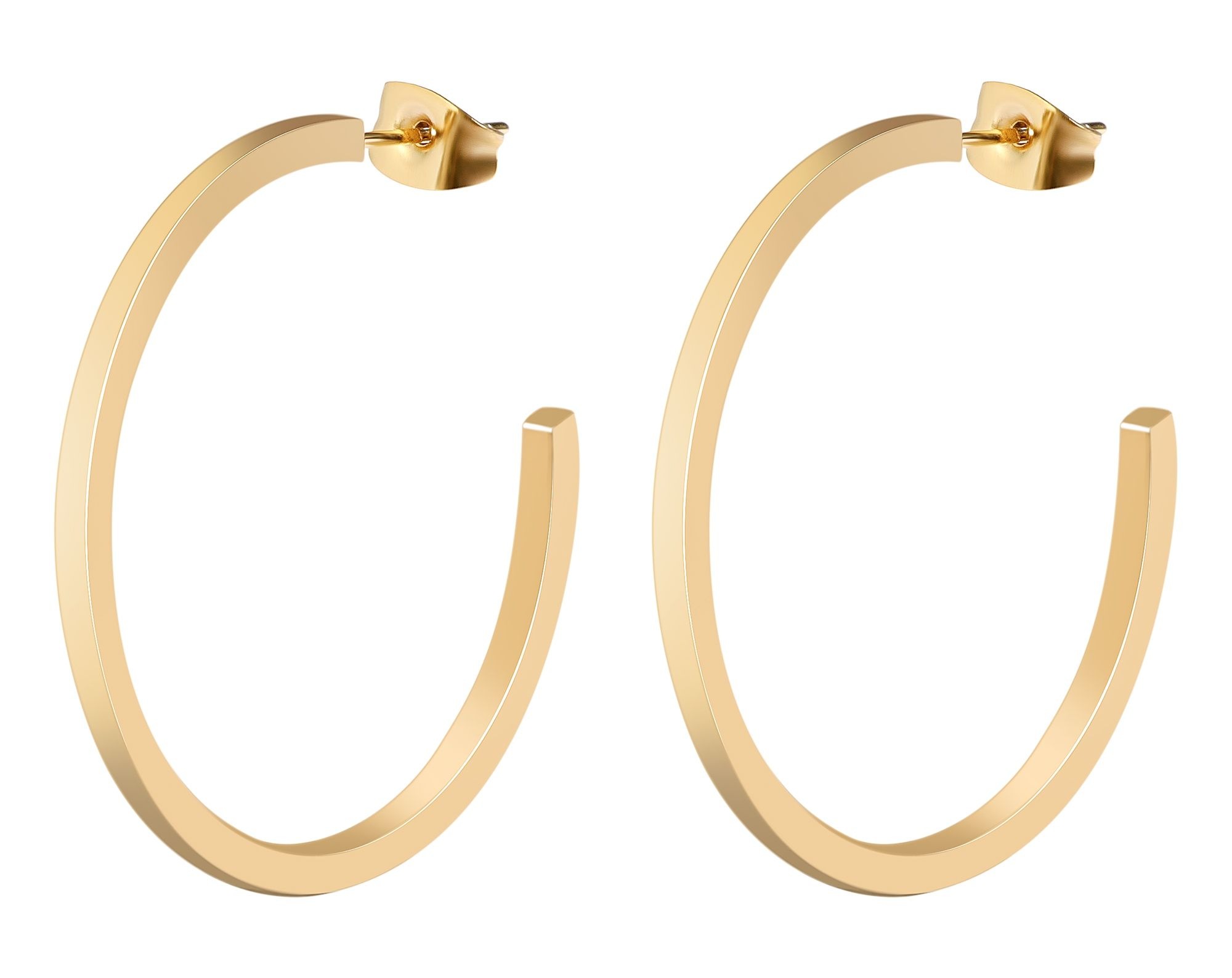 Adelia´s Paar Creolen »Damen Ohrringe ¿ Creole aus Edelstahl«