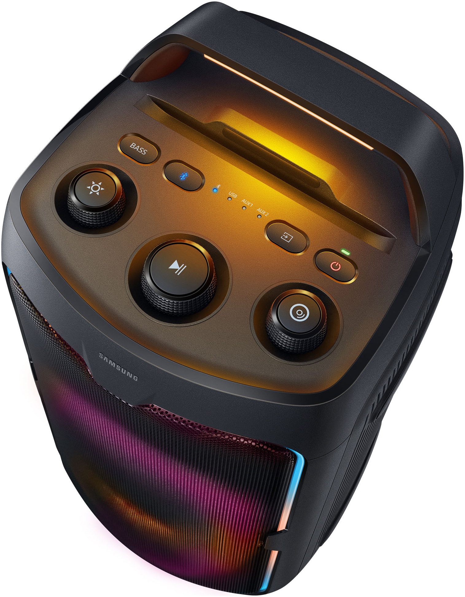 Samsung Party-Lautsprecher »Sound Tower MX-ST40F (2025)« 2.0 (Bluetooth Bassregelung | Beleuchtungseffekte | Lautstärkeregelung | Pairing | USB-Wiedergabe 160 W)