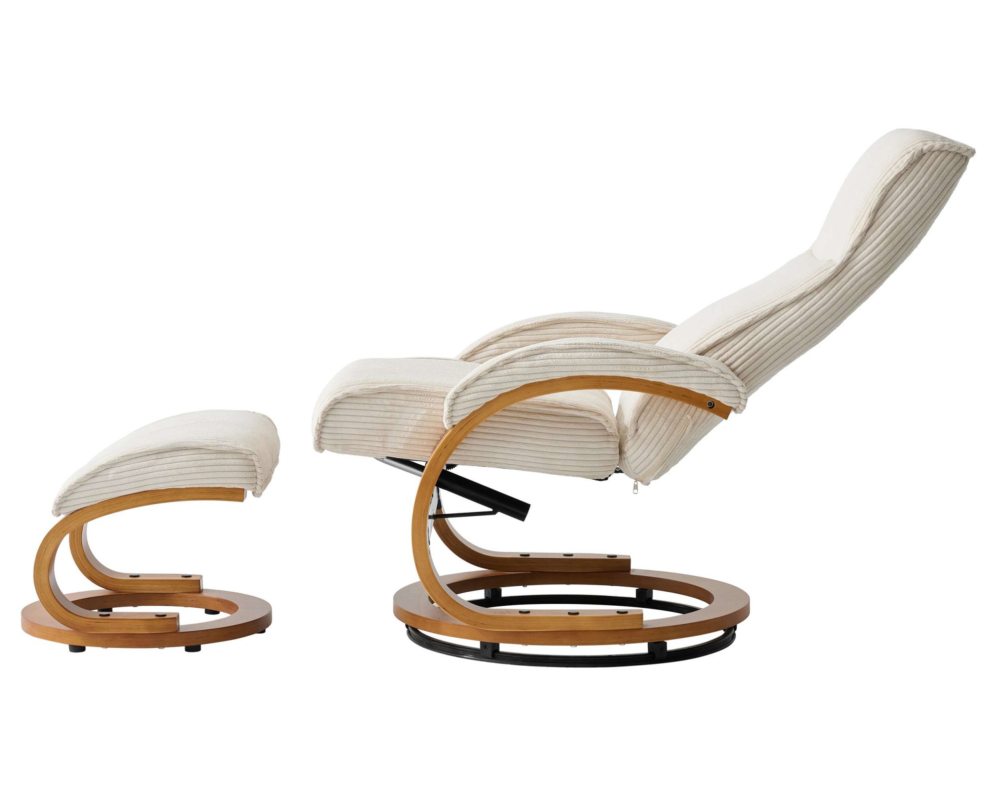 OTTO home Relaxsessel »mit Hocker PARIS neu: Cord - OTTO. Verlässliche Qualität.« Set, bestehend aus Sessel und Hocker, 2 Stk. tlg. manuelle Relaxfunktion mit Drehfunktion, neu: Cord-Bezug