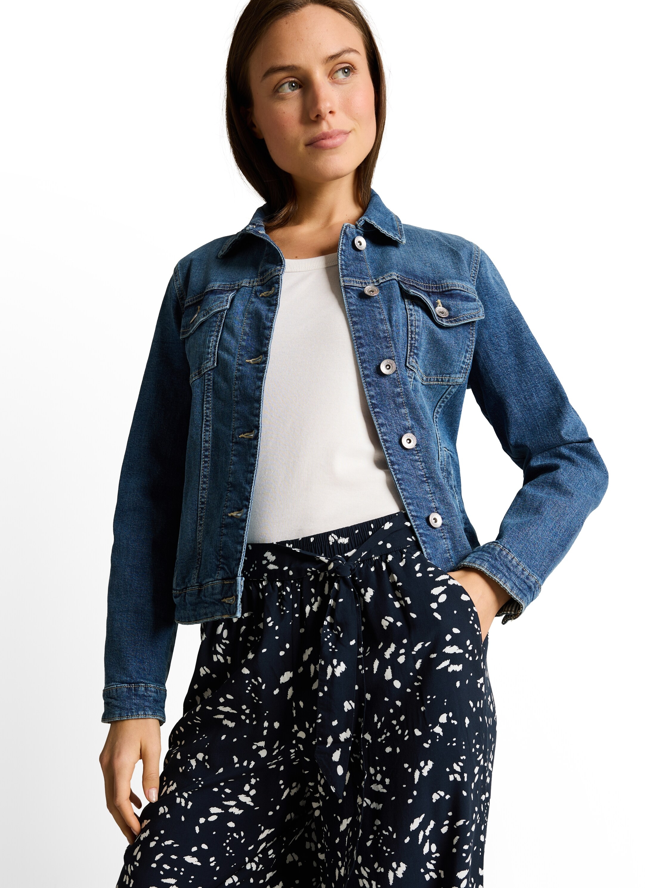 TOM TAILOR Webhose  mit Allover-Muster/weites Bein