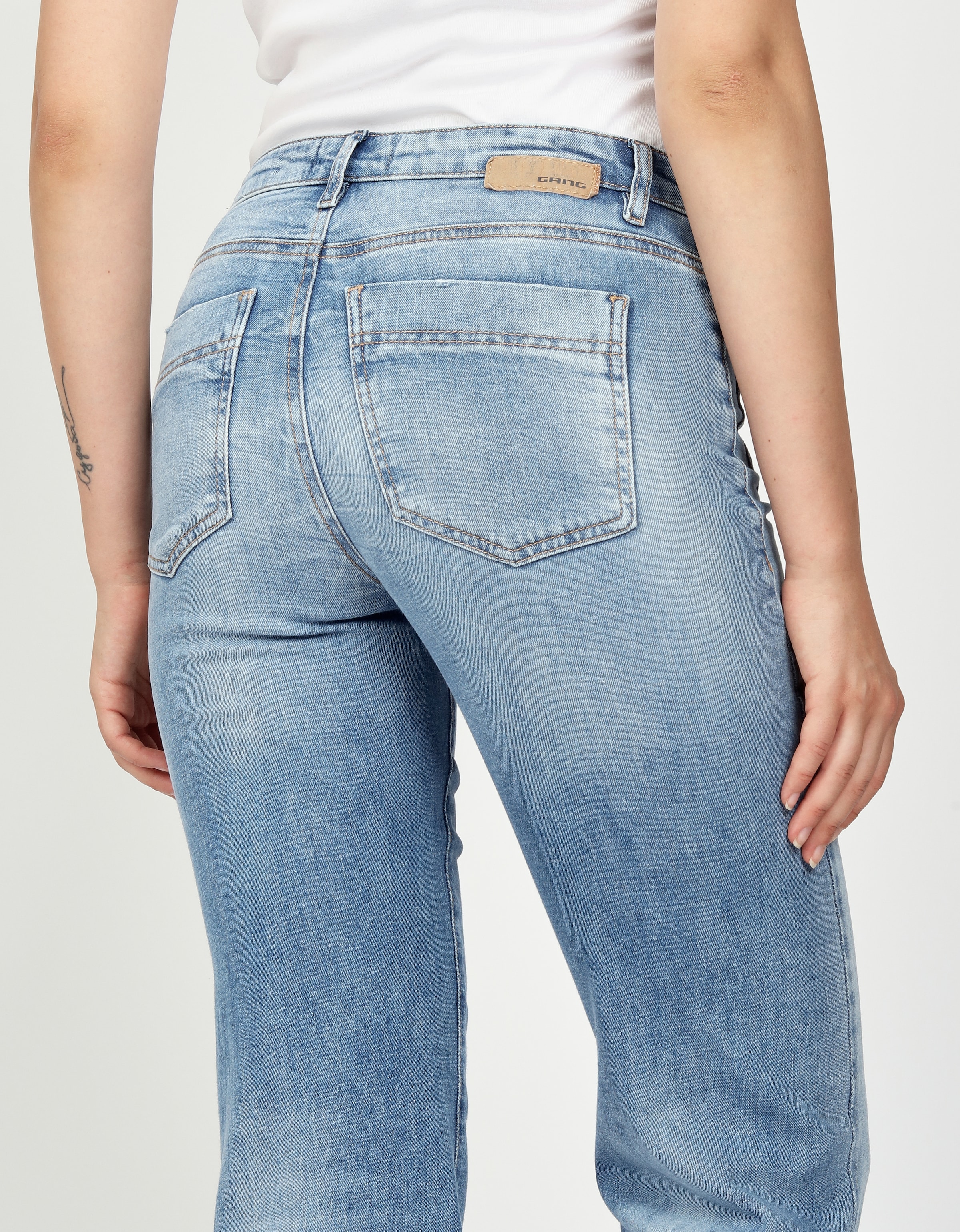GANG Bootcut-Jeans »94 JESSI FLARED«, im angesagten Leo Muster