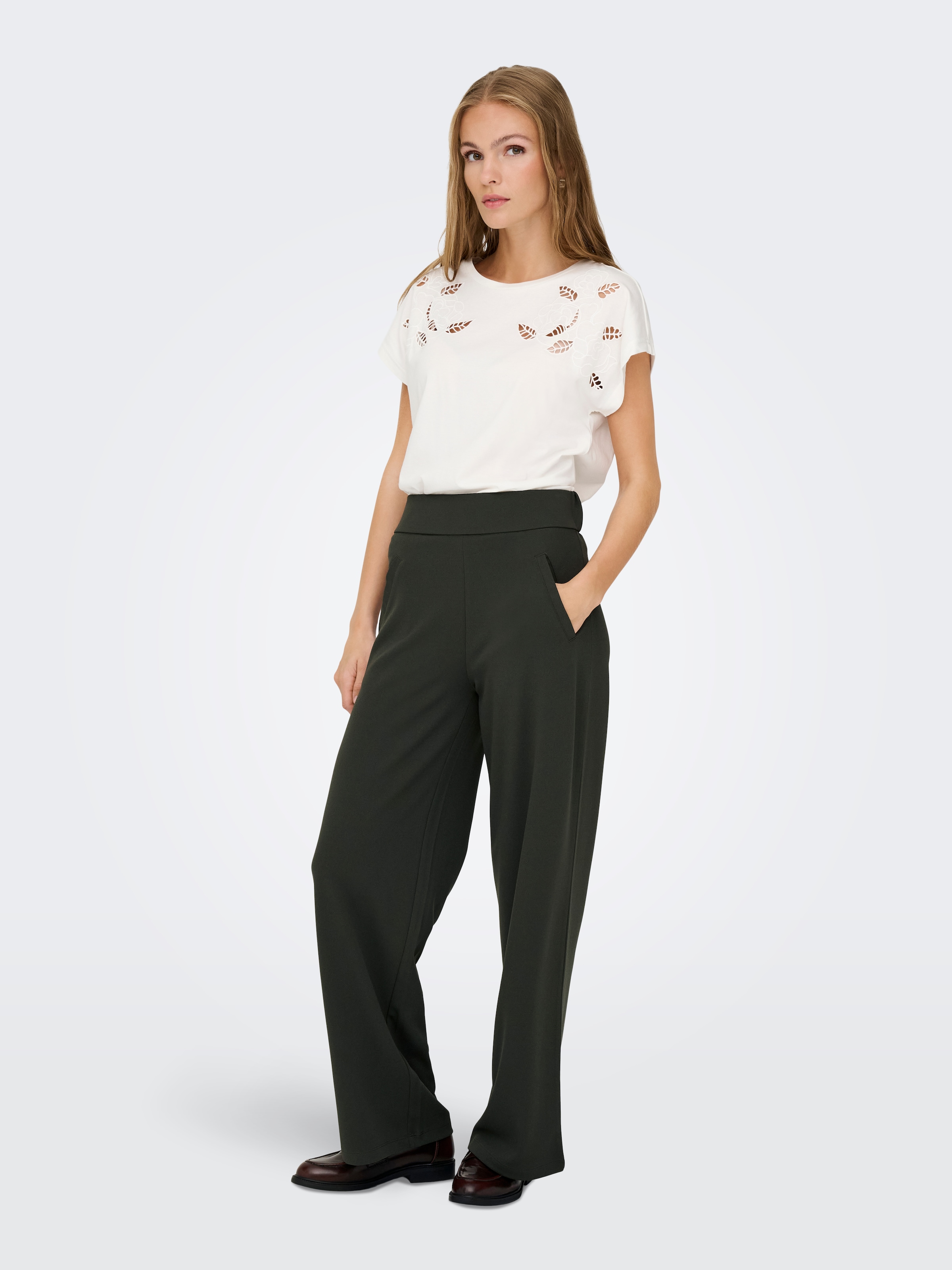 JDY Schlupfhose »JDYLOUISVILLE CATIA WIDE PANT JRS NOOS«, Sommerhose, hinten mit elastischem Bündchen
