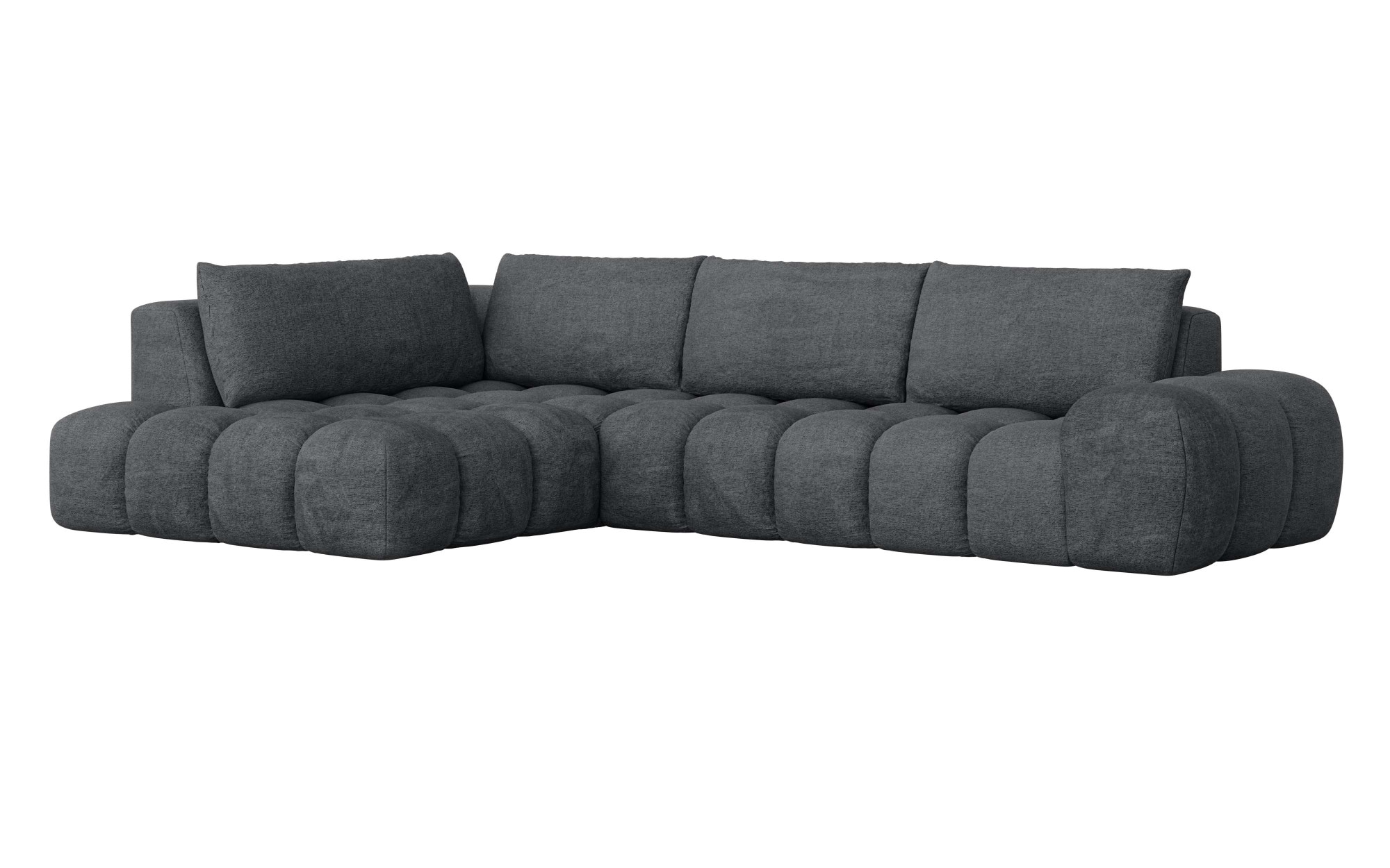 INOSIGN Ecksofa »AZITA klein, L-Form, elegant und bequem Designsofa«, lose Rückenkissen, traumhafte Steppung, Maße B/T/H: 296/176,5/89 cm