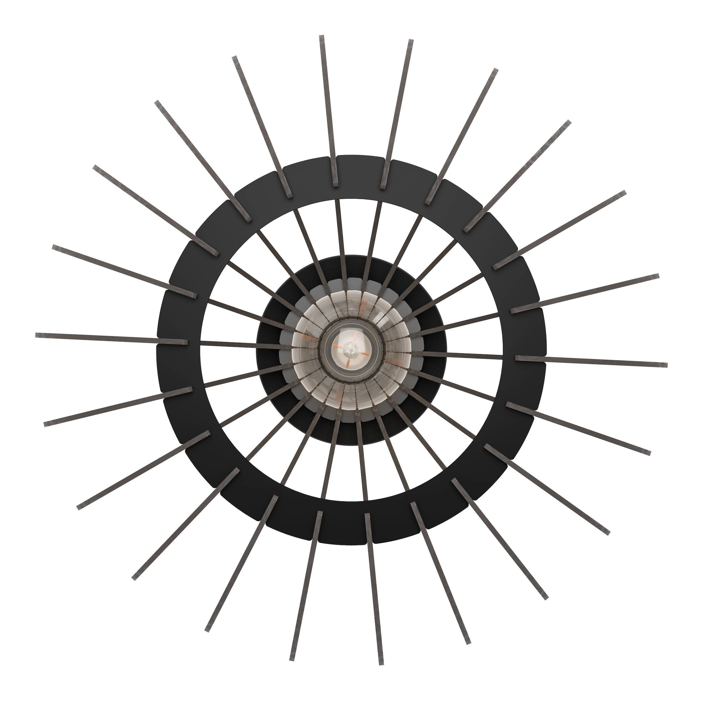 EGLO Deckenleuchte »Cossano 3 Deckenlampe, Vintage, Retro, Japandi, E27, Flurlampe, Lampe« E27 1 Stk. Wand-/Deckenleuchte - H21,5 x Ø38 cm - schwarz - 1X40W exkl.