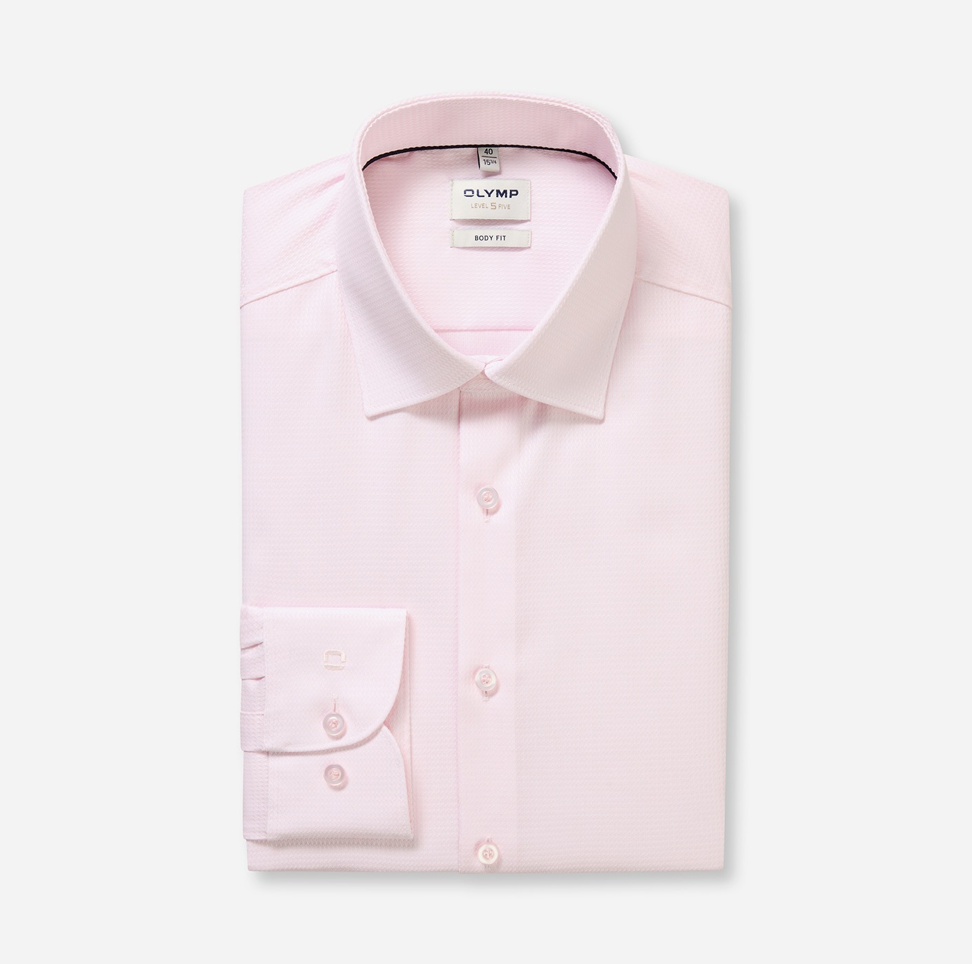 OLYMP Langarmhemd »Level Five« Under-Button-down-Kragen, Businesshemd, body fit, fein strukturiert