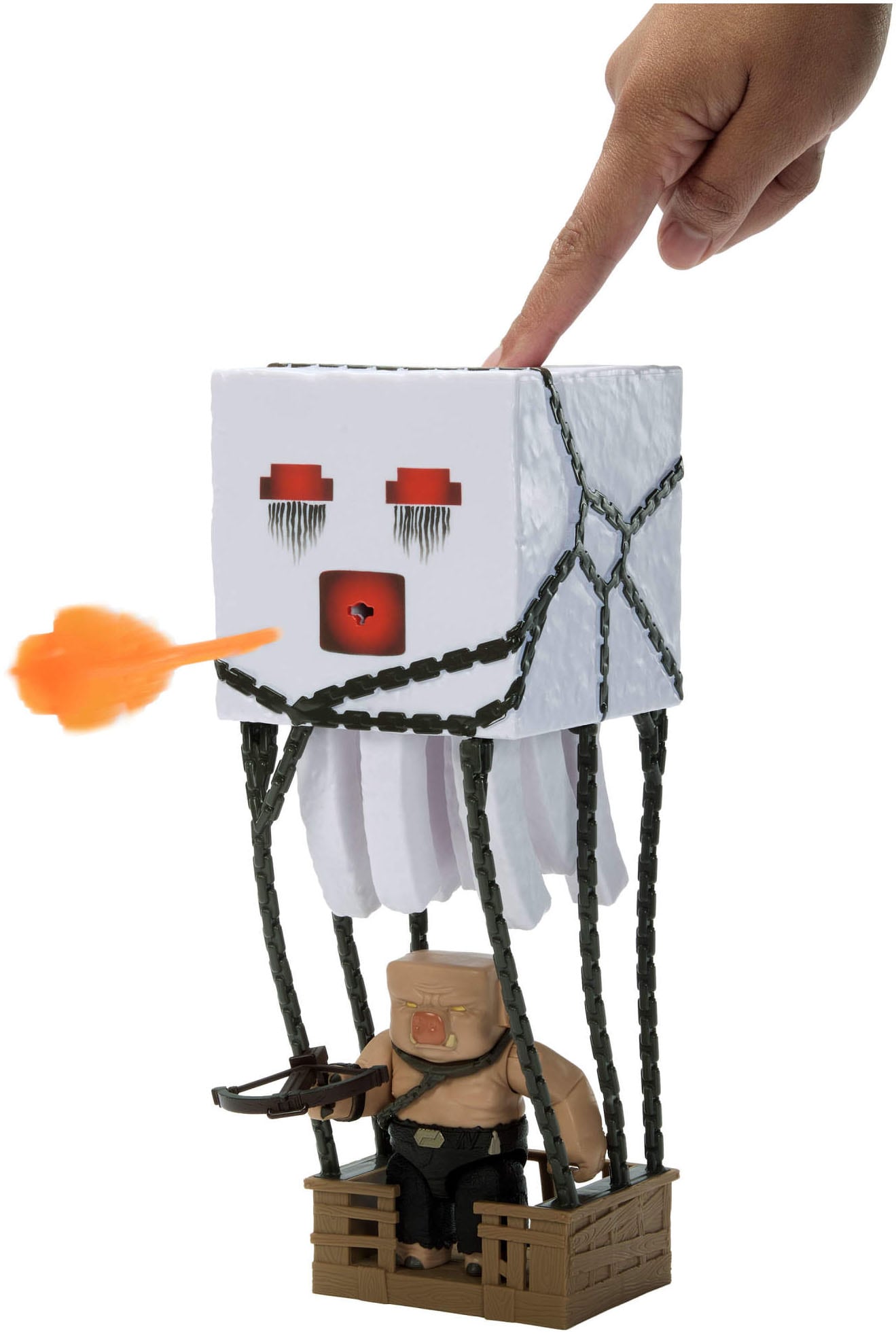 Mattel® Actionfigur »Minecraft Ghast mit Feuerattacke«, (Set), mit Lichteffekten, Geräusche und mehr