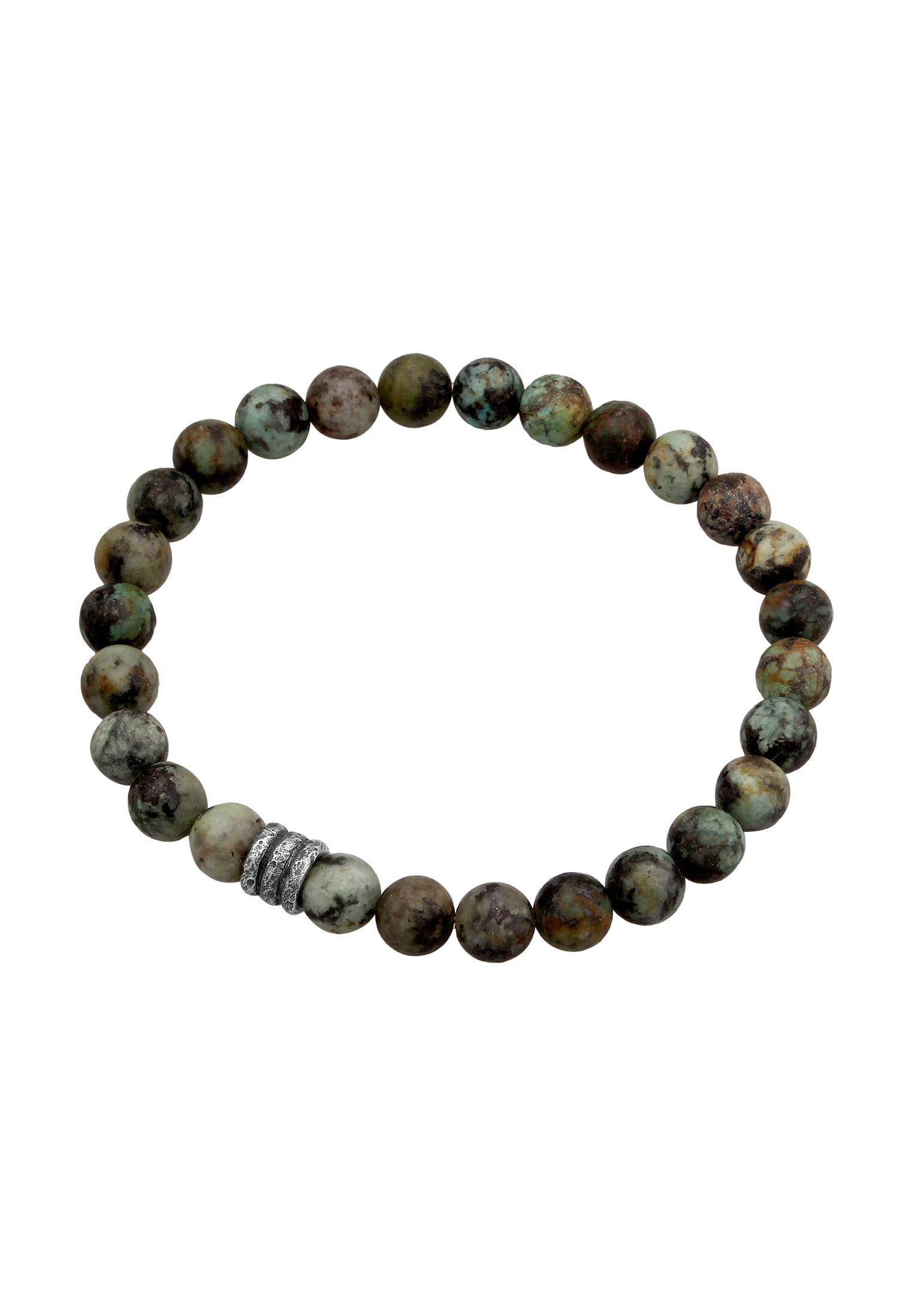 HAZE & GLORY Armkette »Armband Steinarmband Türkis Grünlich-Braun 925 Sterling Silber«