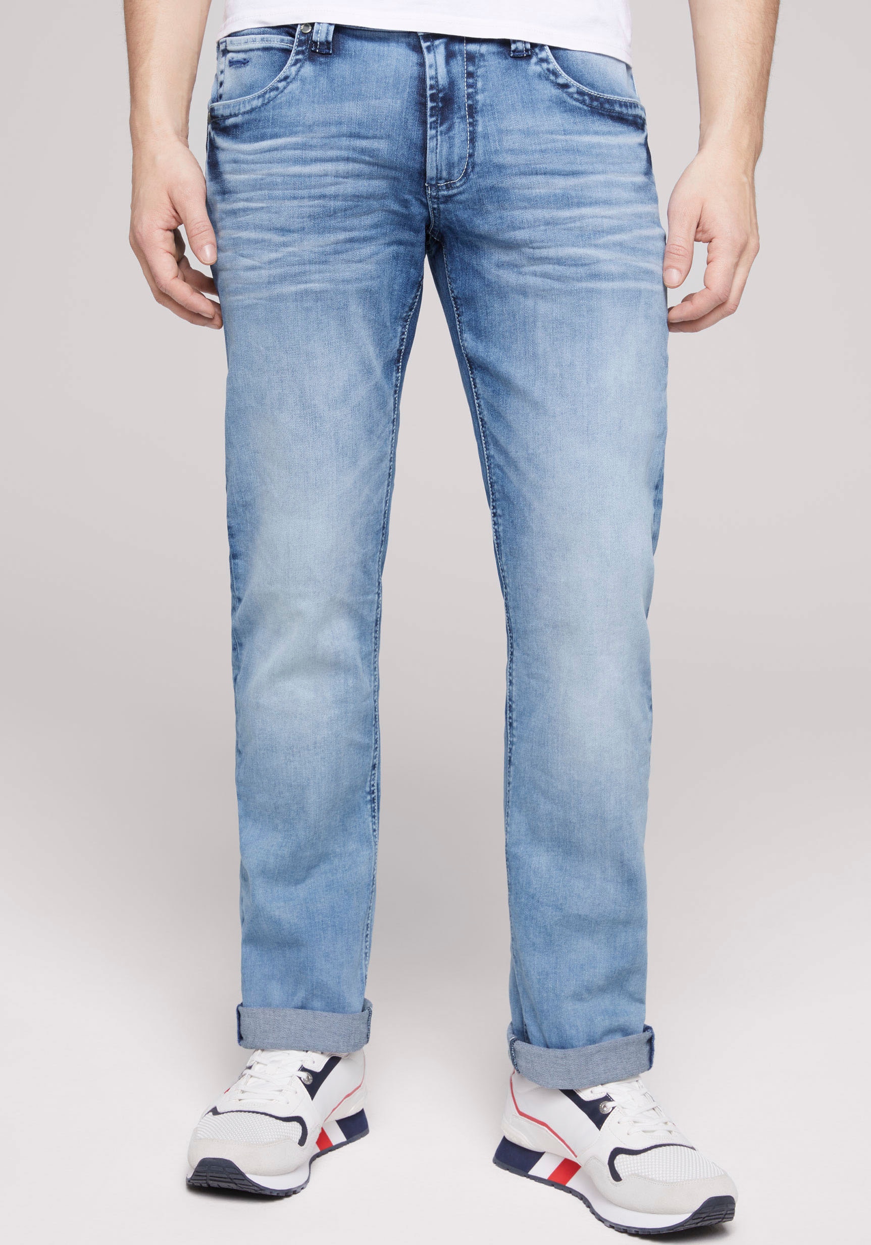 CAMP DAVID Straight-Jeans mit »NI:CO:R611«, kaufen markanten bei Steppnähten online OTTO