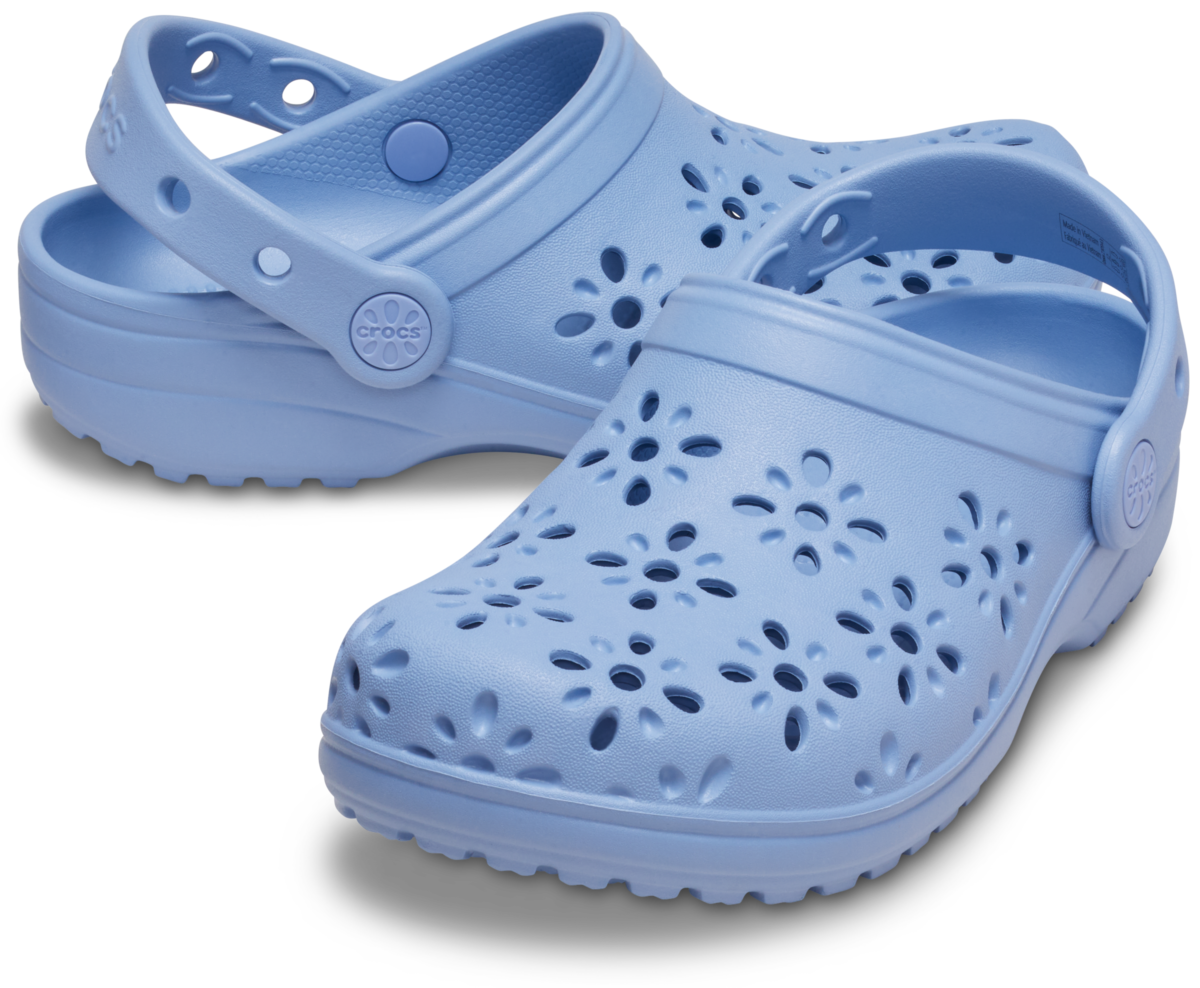 Crocs Clog »Classic Floral Cut Out Clog«  Sommerschuh, Sandale, Strandschuh mit schwenkbarem Fersenriemen
