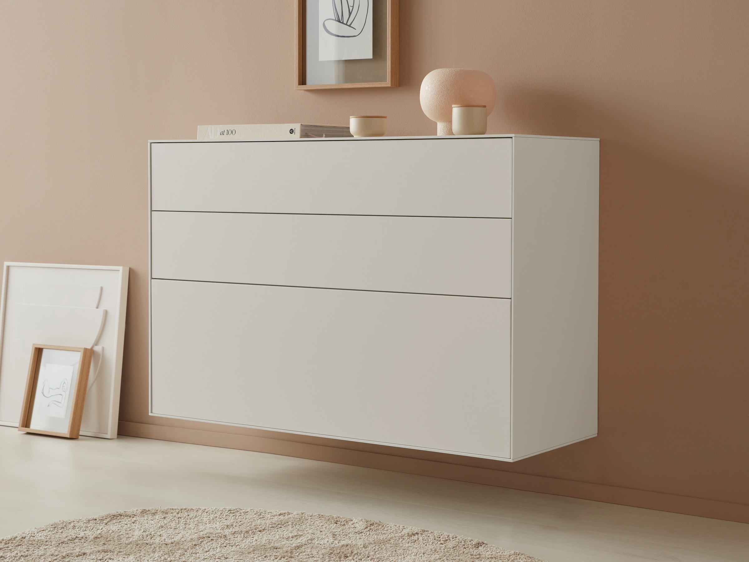 LeGer Home by Lena Gercke Sideboard »Essentials«, Breite: 112cm, MDF lackiert, Push-to-open-Funktion