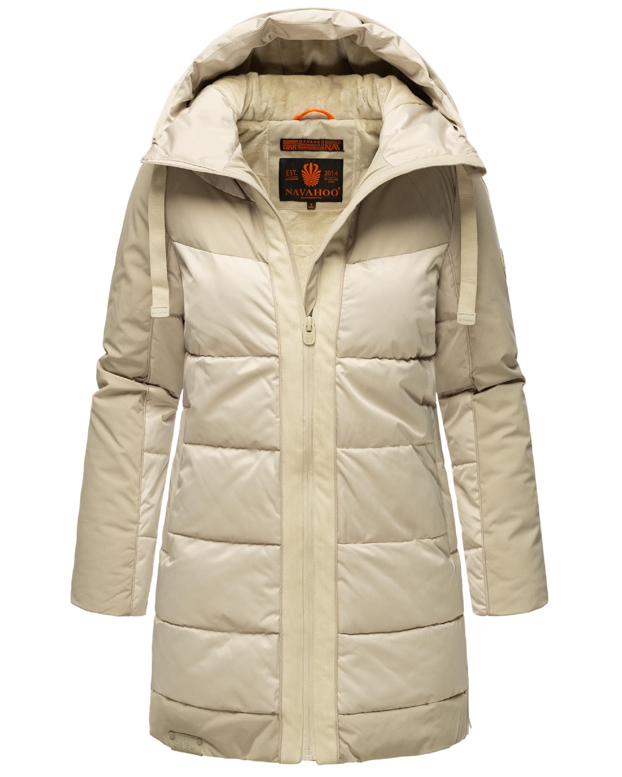 Navahoo Steppjacke »Steppjacke Samtkätzchen«, mit Kapuze, Modischer, gesteppter Damen Winter Kurzmantel