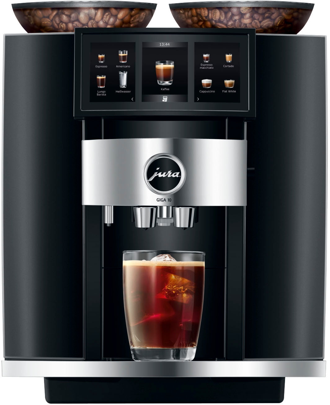JURA Kaffeevollautomat »15478 GIGA 10 (EA), Diamond Black« 35 Spezialitäten, Cold Brew, 2 Mahlwerk
