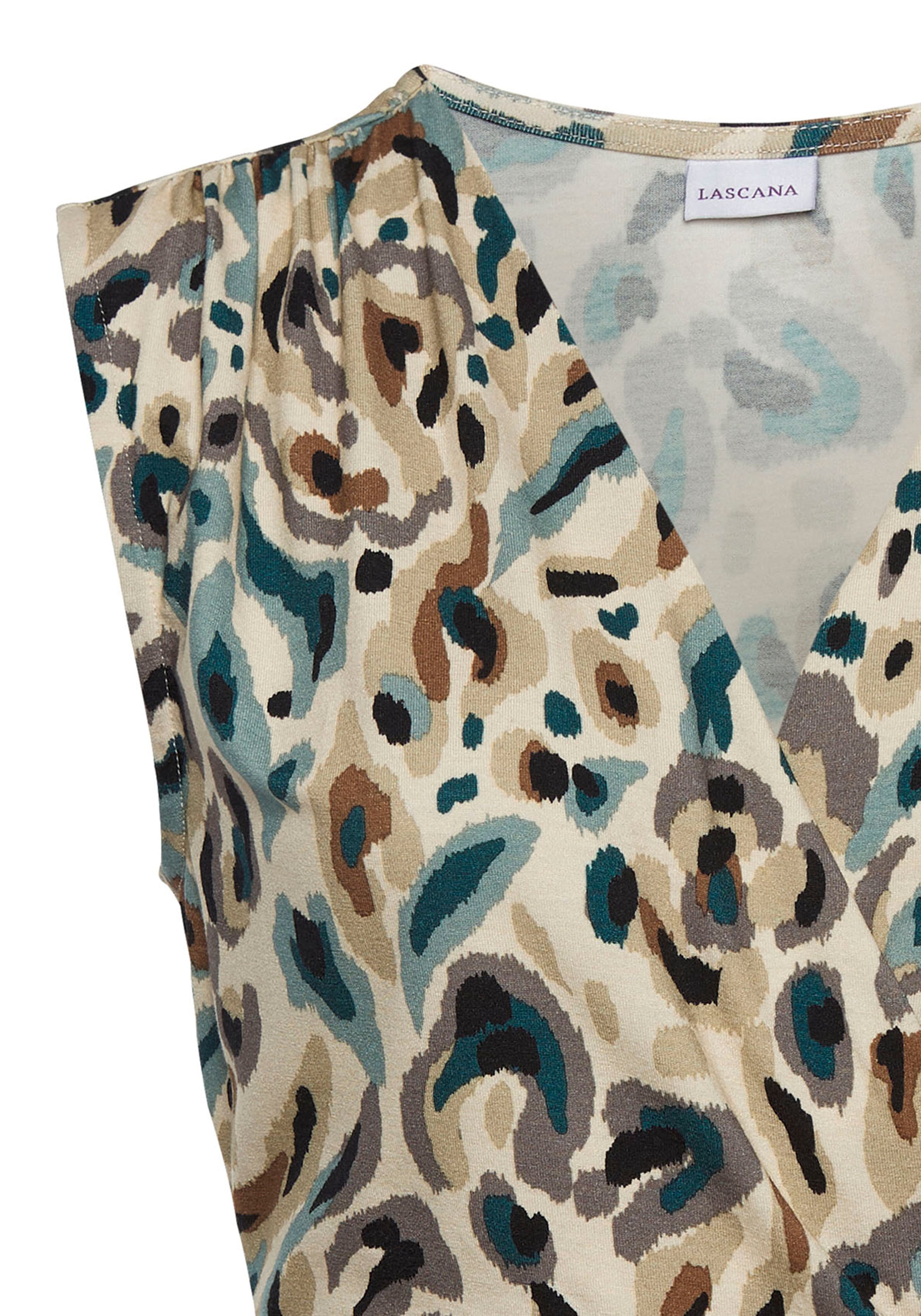 LASCANA Shirttop, mit dezentem Raffungen an der Schulter, Damentop in Wickeloptik