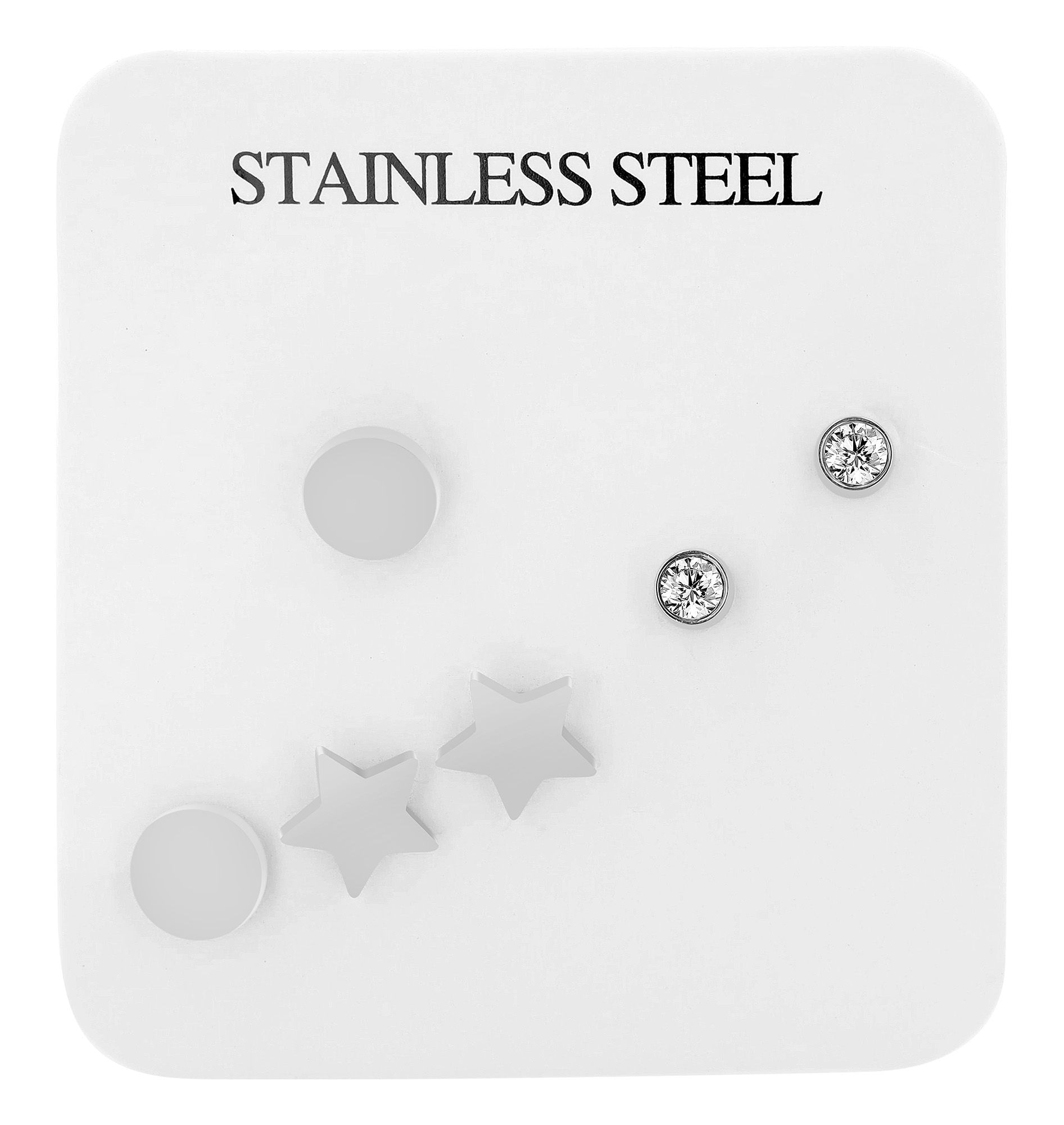Adelia´s Paar Ohrstecker »Damen Ohrringe ¿ Ohrstecker aus Edelstahl mit Strass Steinchen«