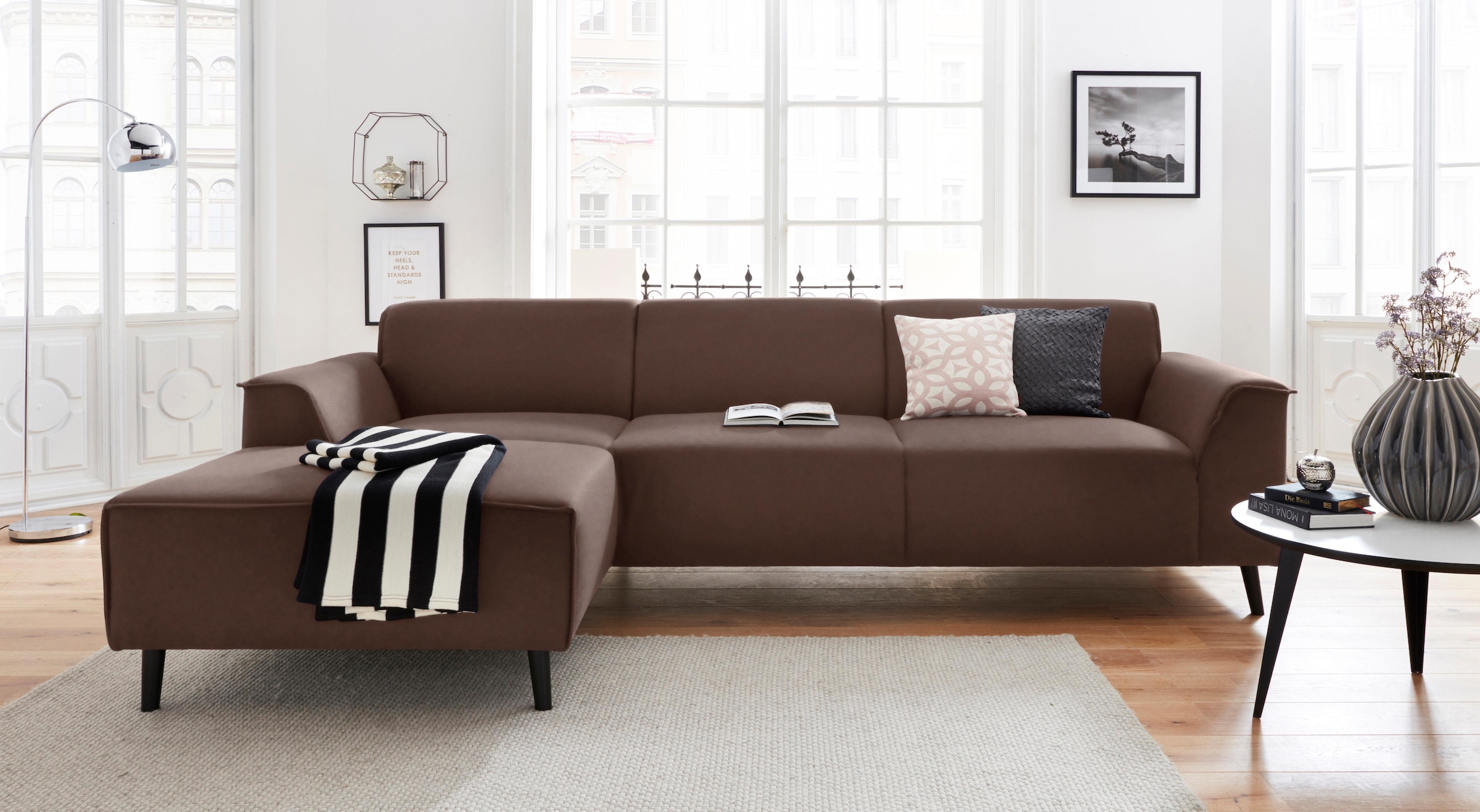 DOMO collection Ecksofa »Amora L-Form«, mit Recamiere, inklusive komfortablem Federkern