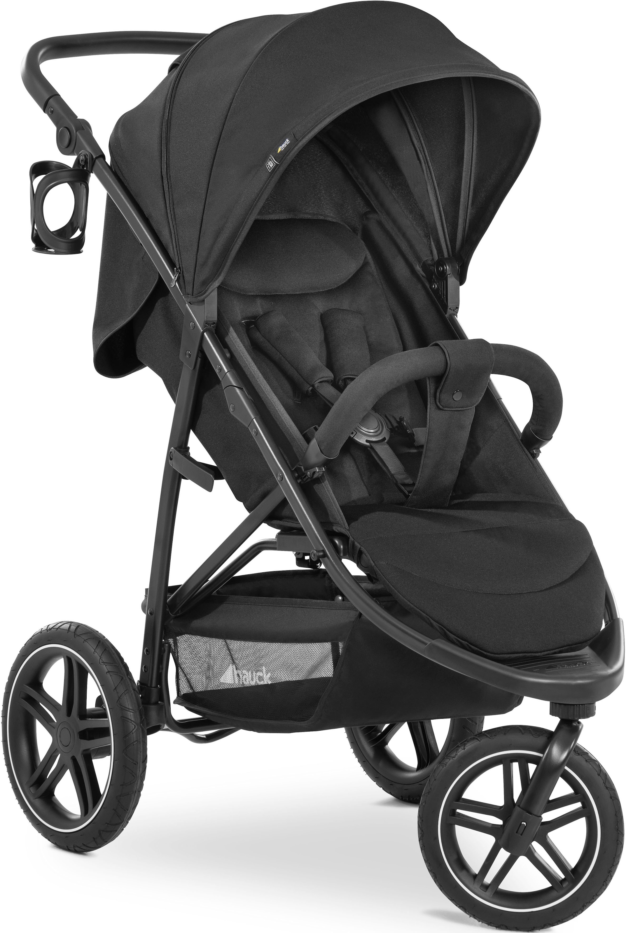 Dreirad-Kinderwagen »Rapid 3R, black«, 22 kg, mit schwenk- und feststellbarem Vorderrad