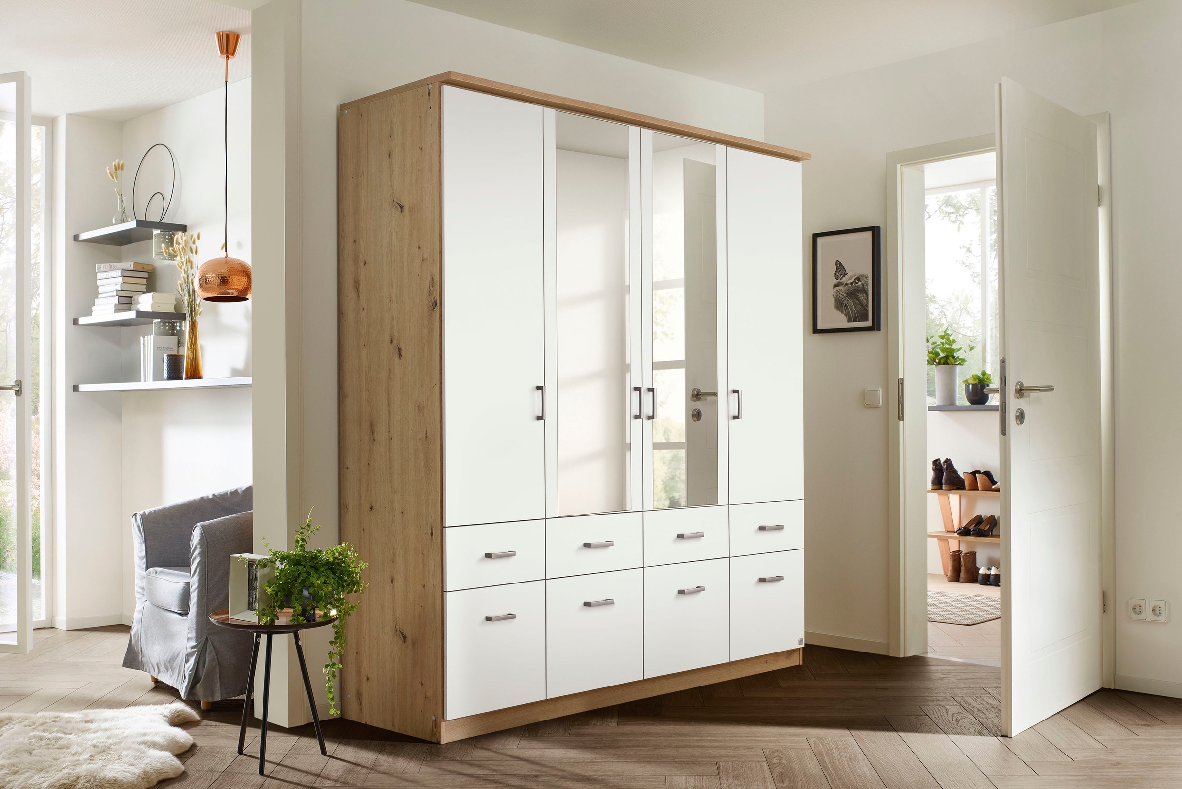 rauch Kleiderschrank »Kleiderschrank Schrank Garderobe deckenhoher Schrank BREMEN«, in vielen Farben und Ausführungen MADE IN GERMANY