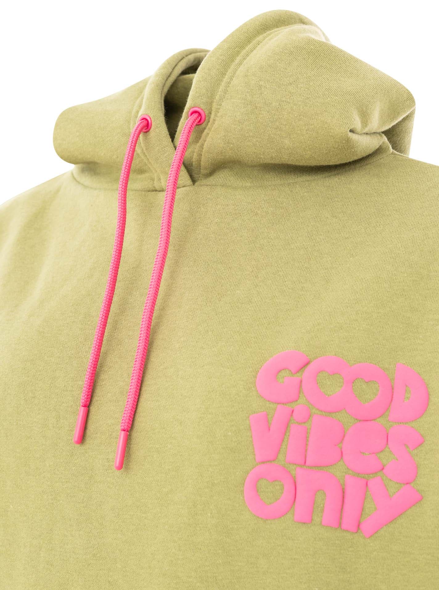 Zwillingsherz Hoodie »"GOOD VIBES"«, Oversize-Fit, Kapuze mit Kordel, Statement Print, Kängurutasche
