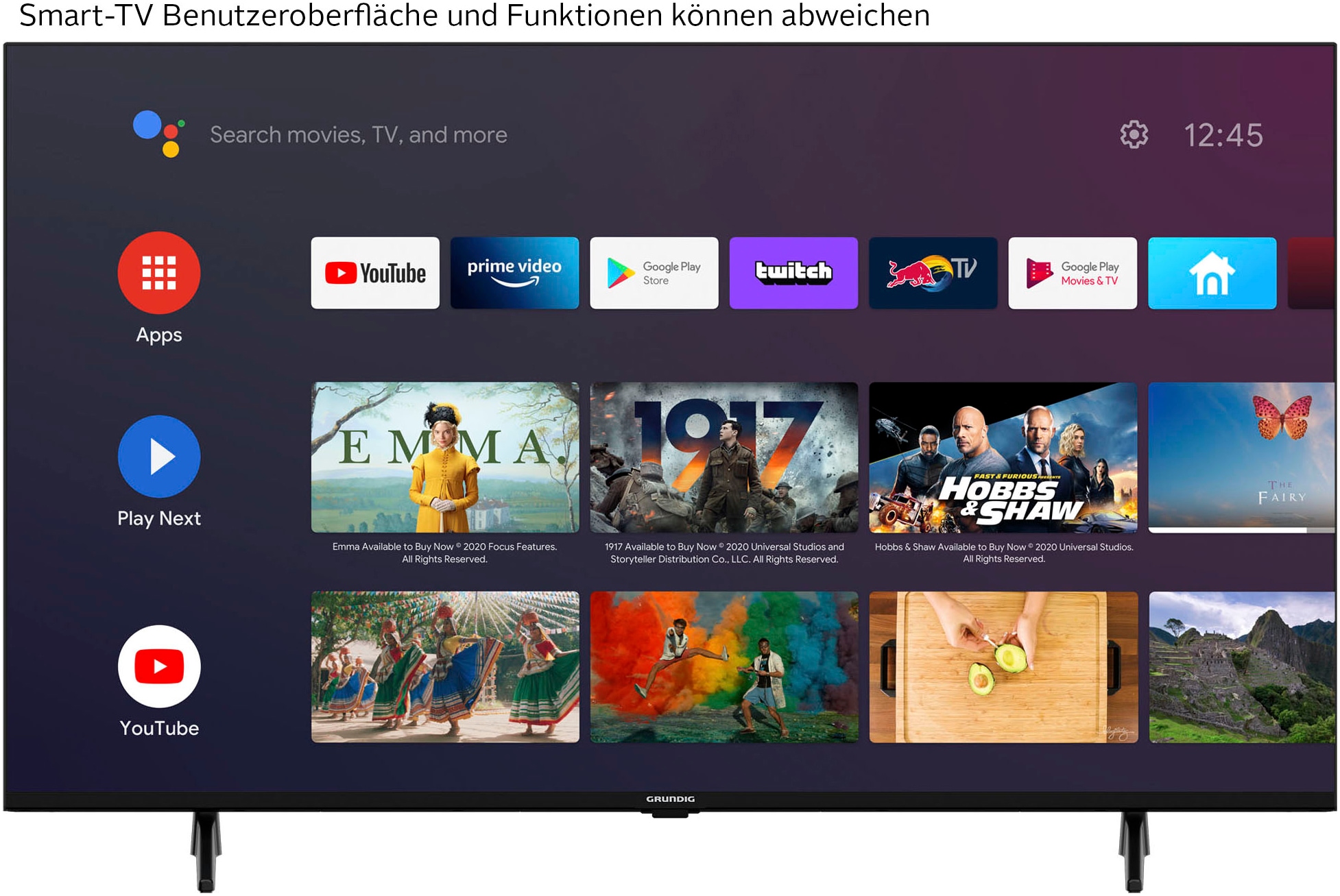 Grundig LED-Fernseher »43 VOE 73 AU5T00«, 108 cm/43 Zoll, 4K Ultra HD, Android TV