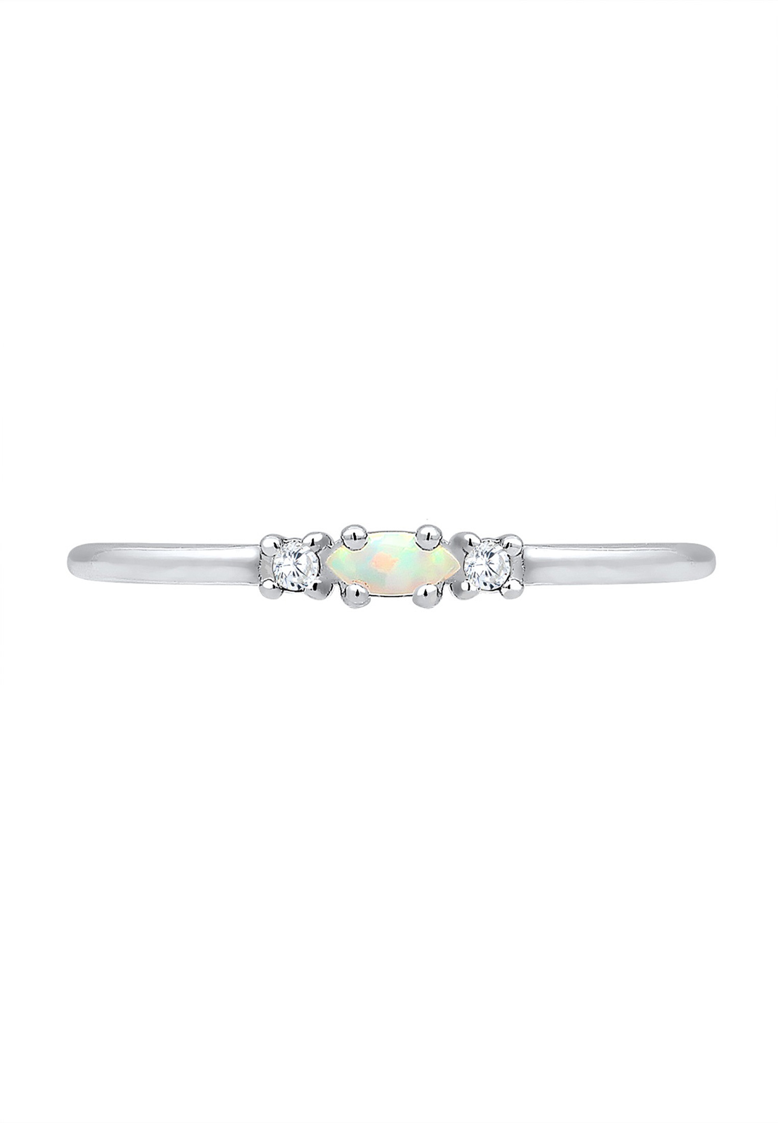 Elli Silberring »Ring Opal Marquise und Zirkonia 925 Sterling Silber«