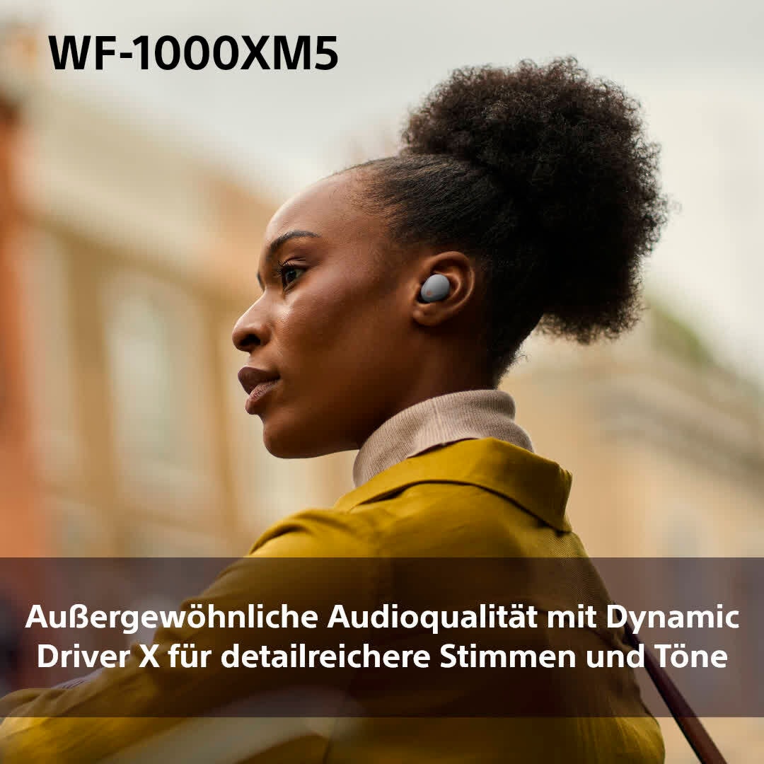 Sony wireless In-Ear-Kopfhörer »WF-1000XM5«, Bluetooth-A2DP Bluetooth-AVRCP Bluetooth-HFP-HSP, Noise-Cancelling-True Wireless-integrierte Steuerung für Anrufe und Musik