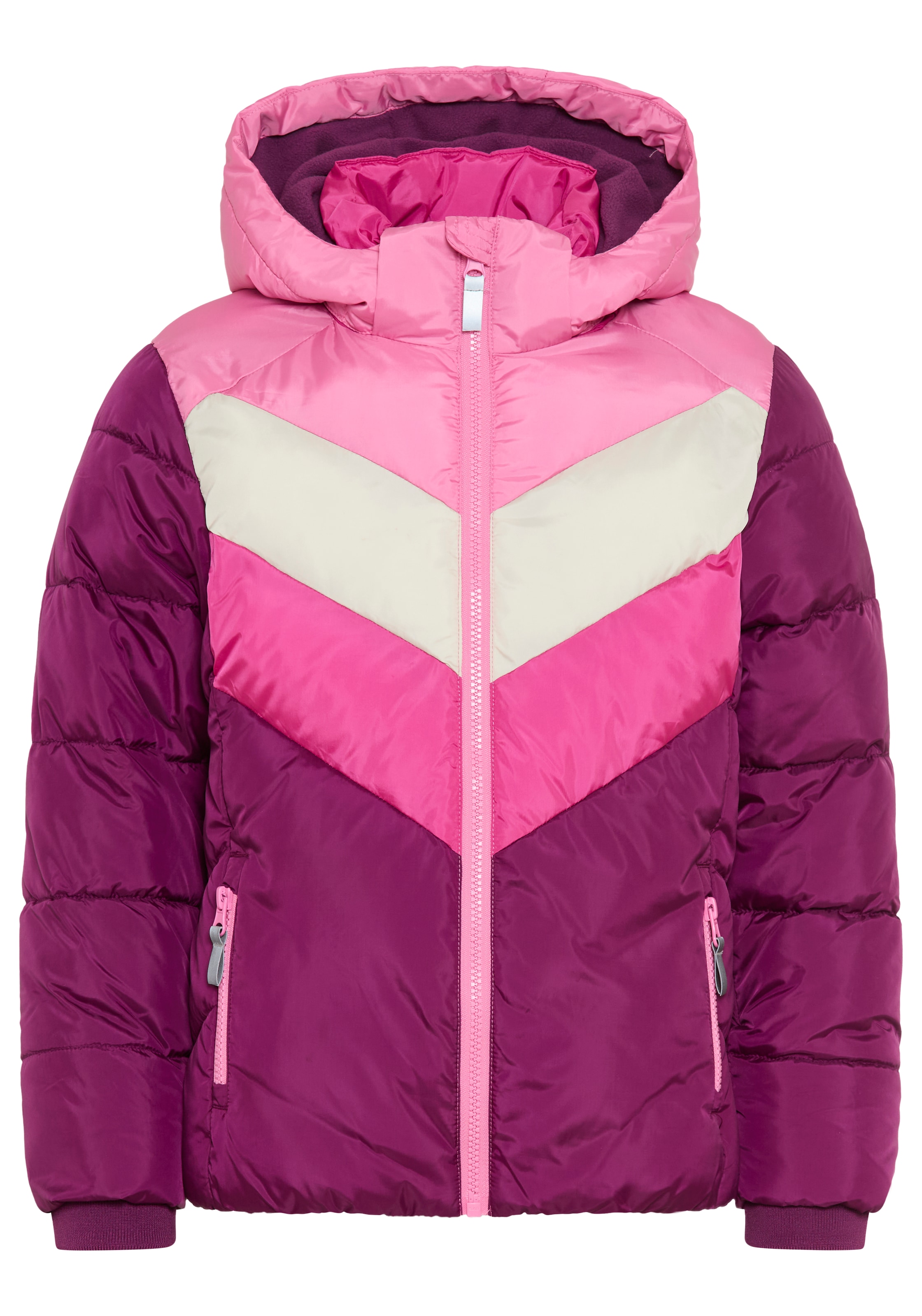 Scout Winterjacke »Gesteppte Jacke, Colorblocking - NEU von SCOUT« mit Kapuze Warme Steppjacke mit Kontrasteinsätzen, Fleecefutter