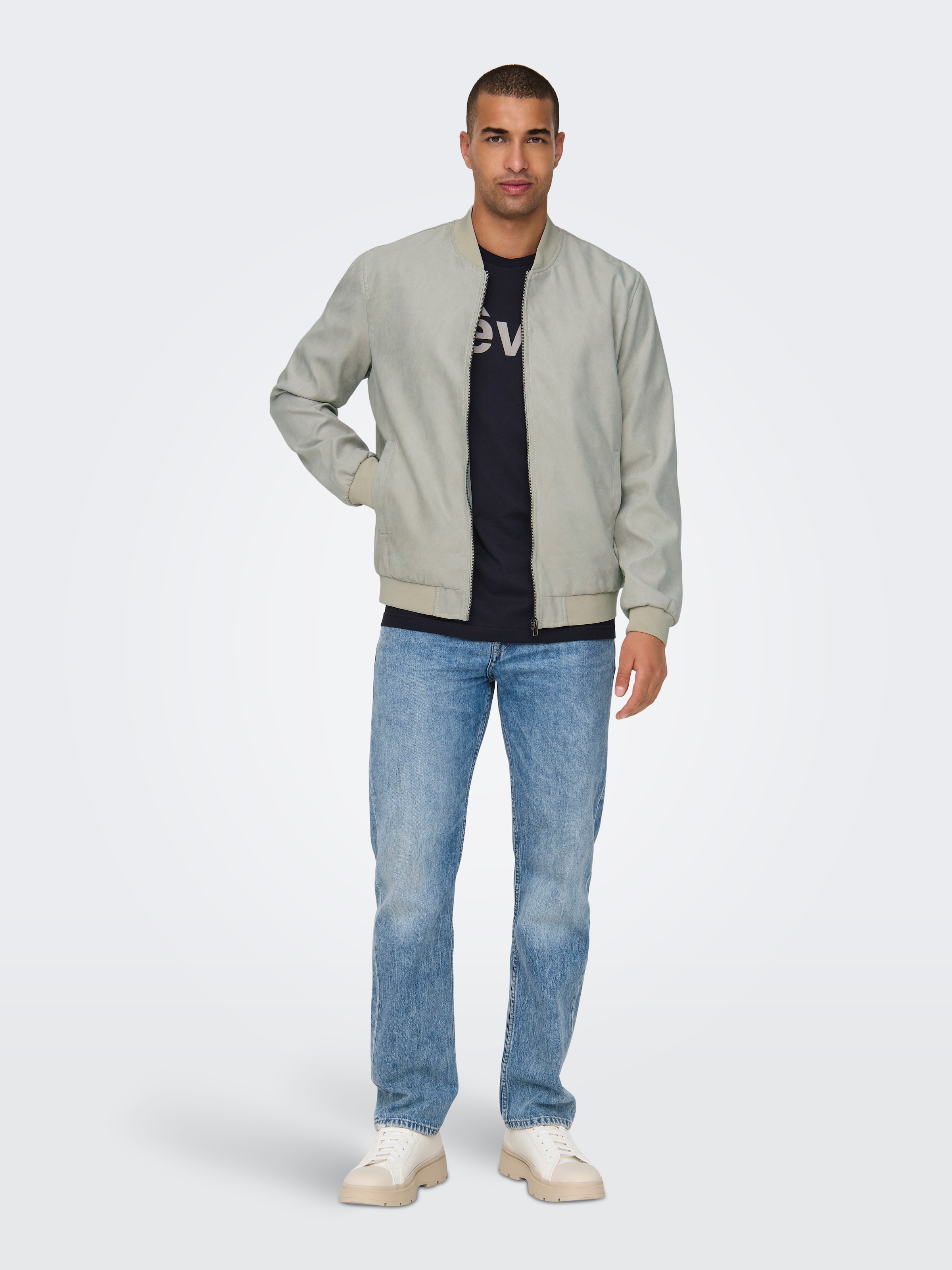 ONLY & SONS Bomberjacke »ONSLUCAS FAKE SUEDE BOMBER OTW«