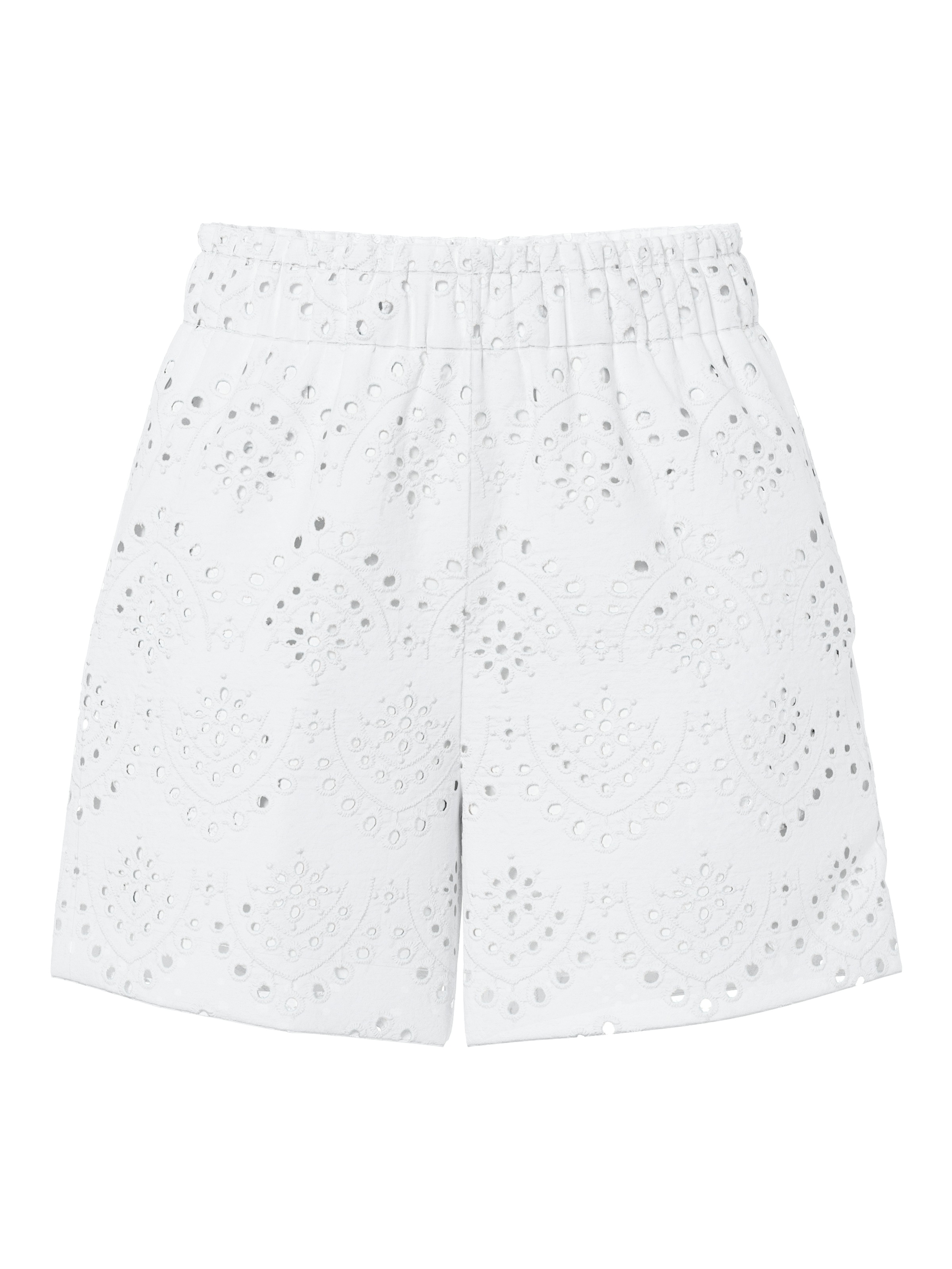 pieces Shorts »PCVILDE MW SHORTS WVN NOOS«  mit Lochstickerei