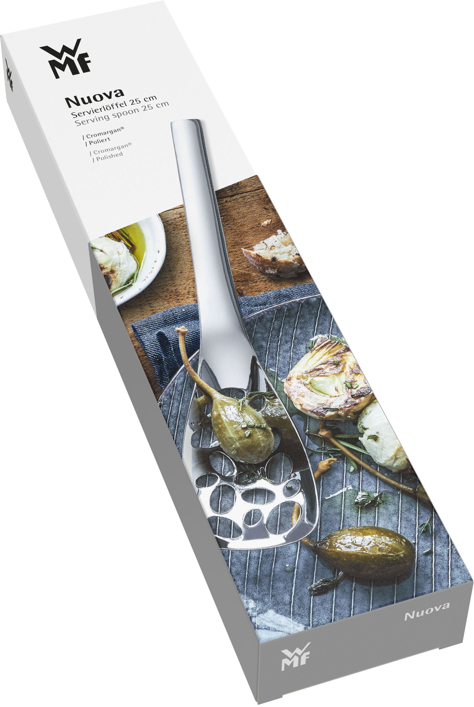 WMF Servierlöffel »Nuova« perforiert, groß, 25 cm, Abtropfschlitze, Cromargan Edelstahl