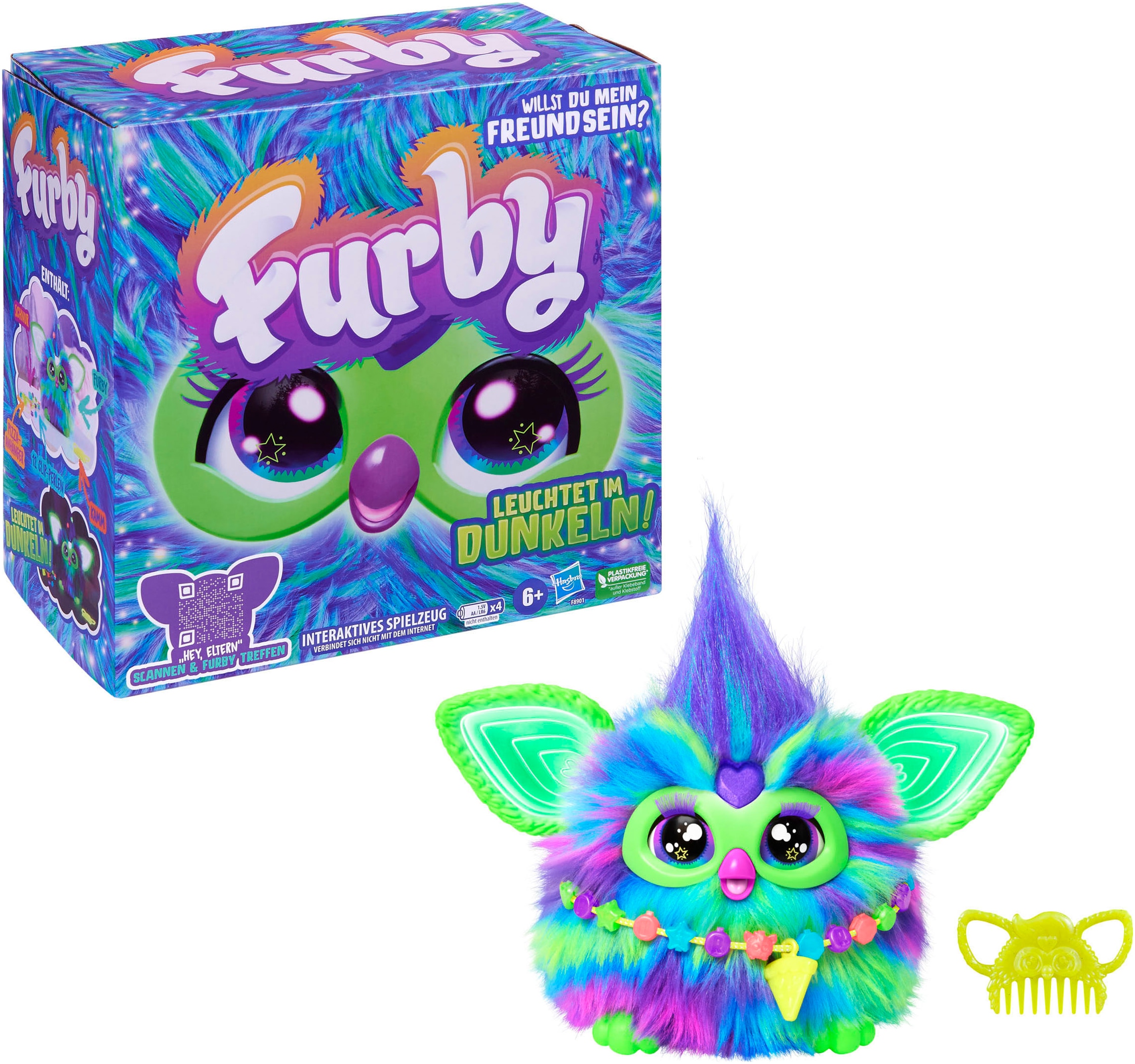 Plüschfigur »Furby Galaxy (leuchtet im Dunkeln)«, mit Sound