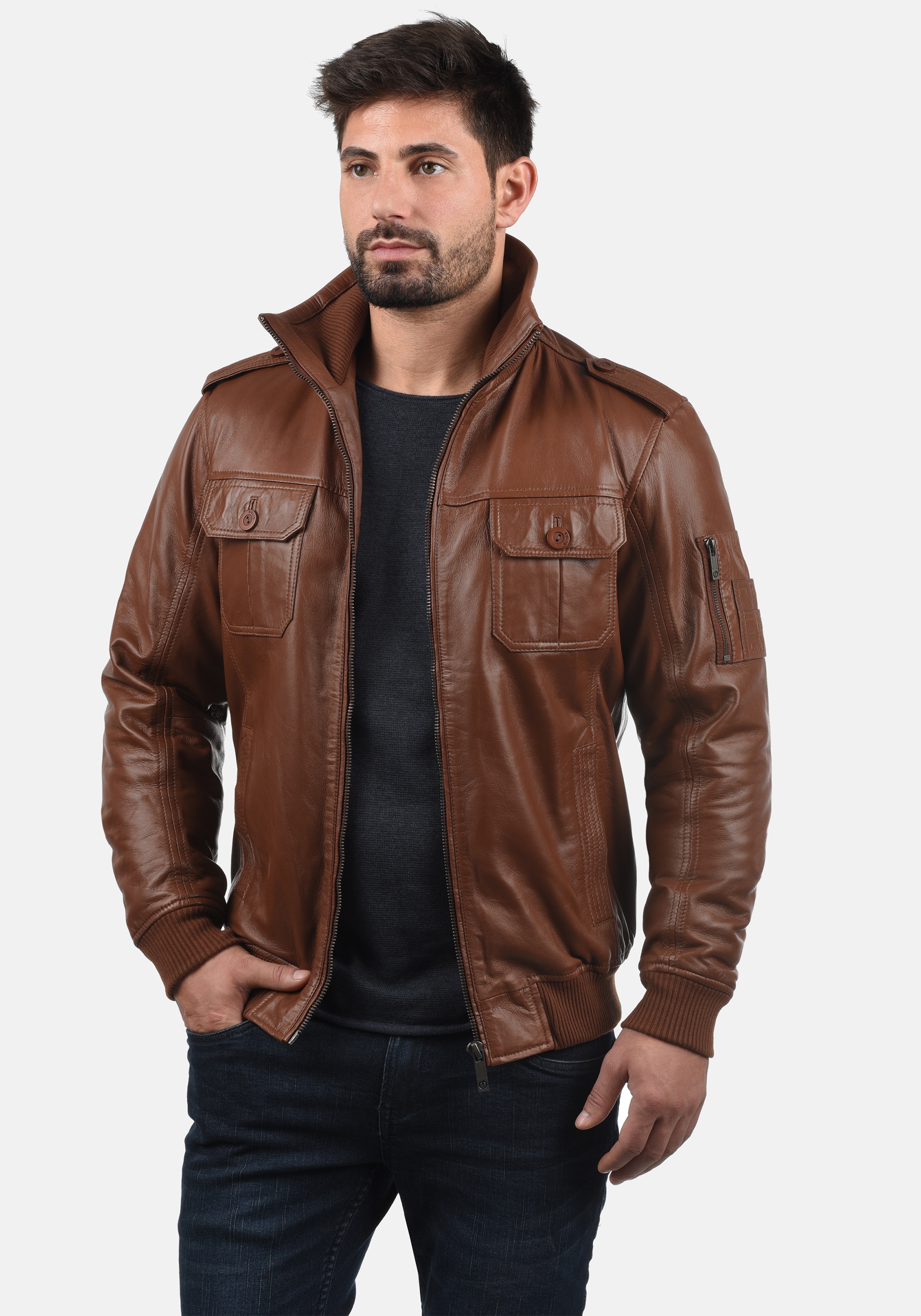 !Solid Lederjacke »Lederjacke SDFamash«