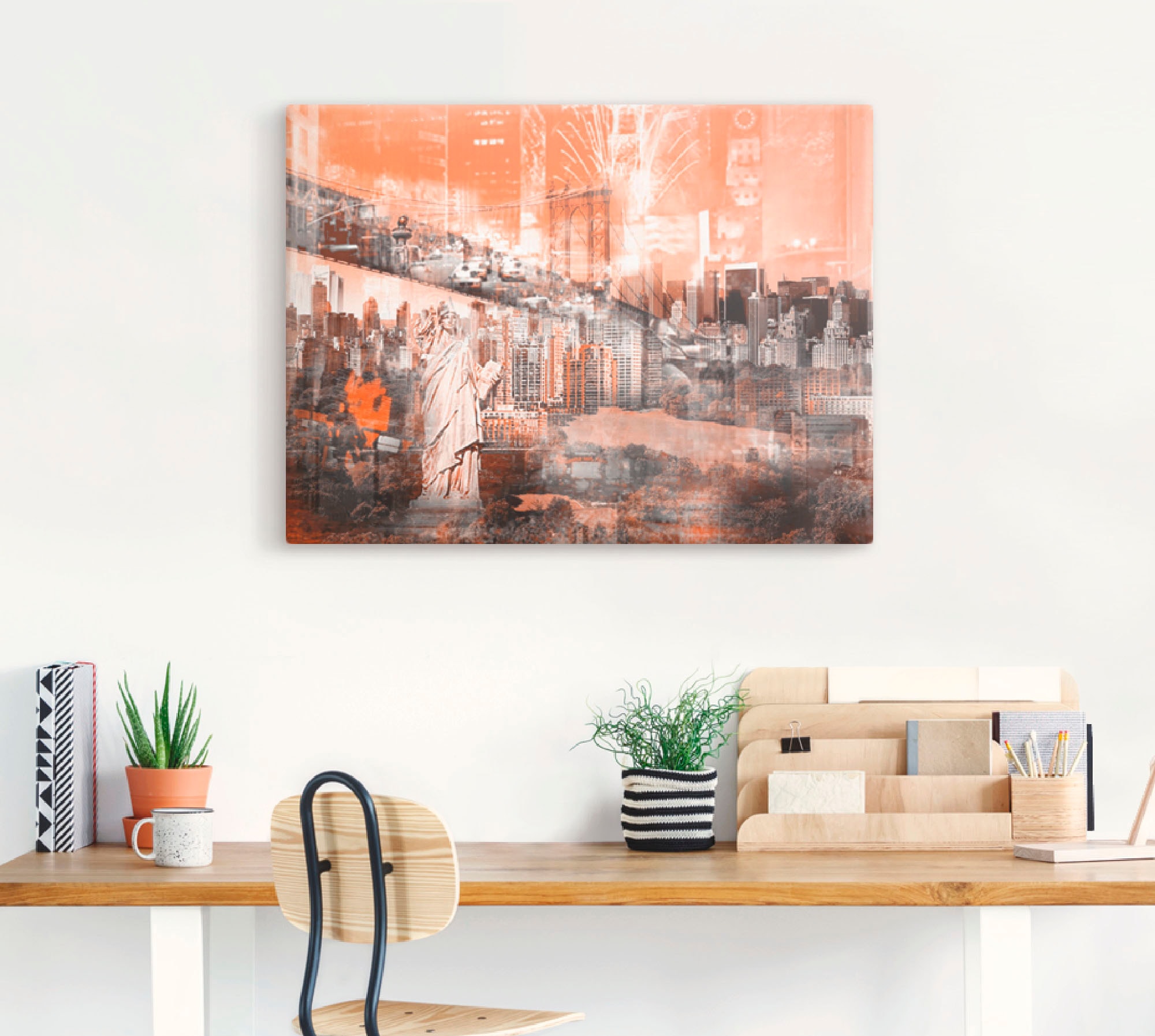 Artland Wandbild »New York Skyline Collage III«, Amerika, (1 St.), als Leinwandbild, Wandaufkleber oder Poster in versch. Größen