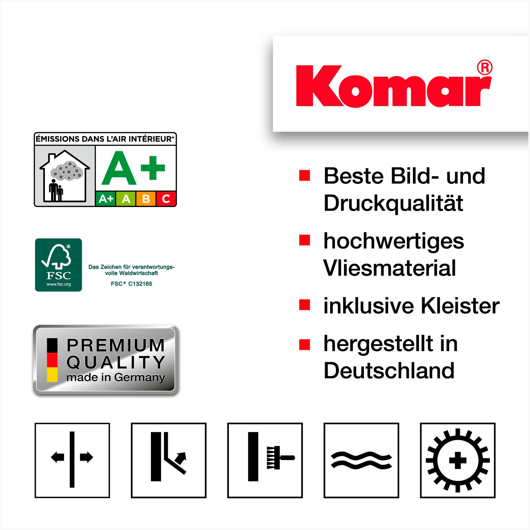 Komar Vliestapete »Digitaldruck Vlies - Twigs - Größe 200 x 280 cm«, bedruckt, Wohnzimmer, Schlafzimmer