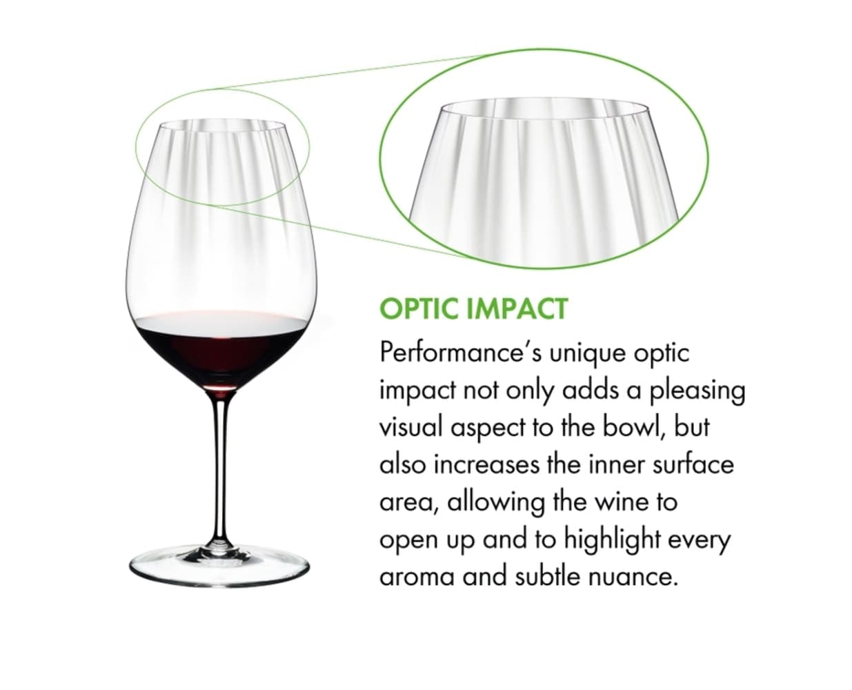 RIEDEL THE WINE GLASS COMPANY Rotweinglas »Cabernet Merlotgläser Performance 834 ml 2er Set transparent« Spülmaschinenfest