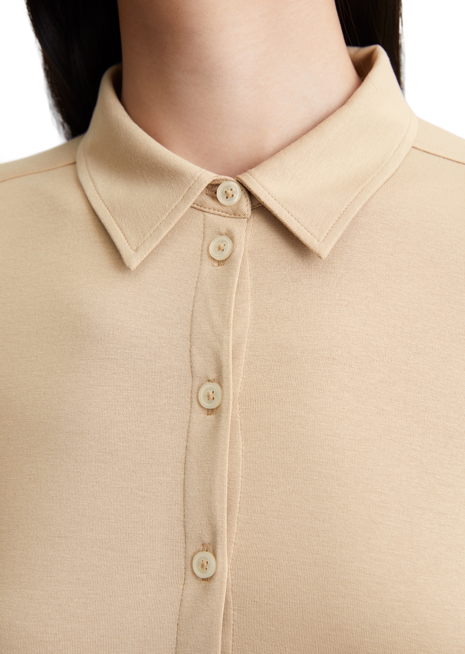 Marc O'Polo Blusenshirt, im hüftlangen Schnitt